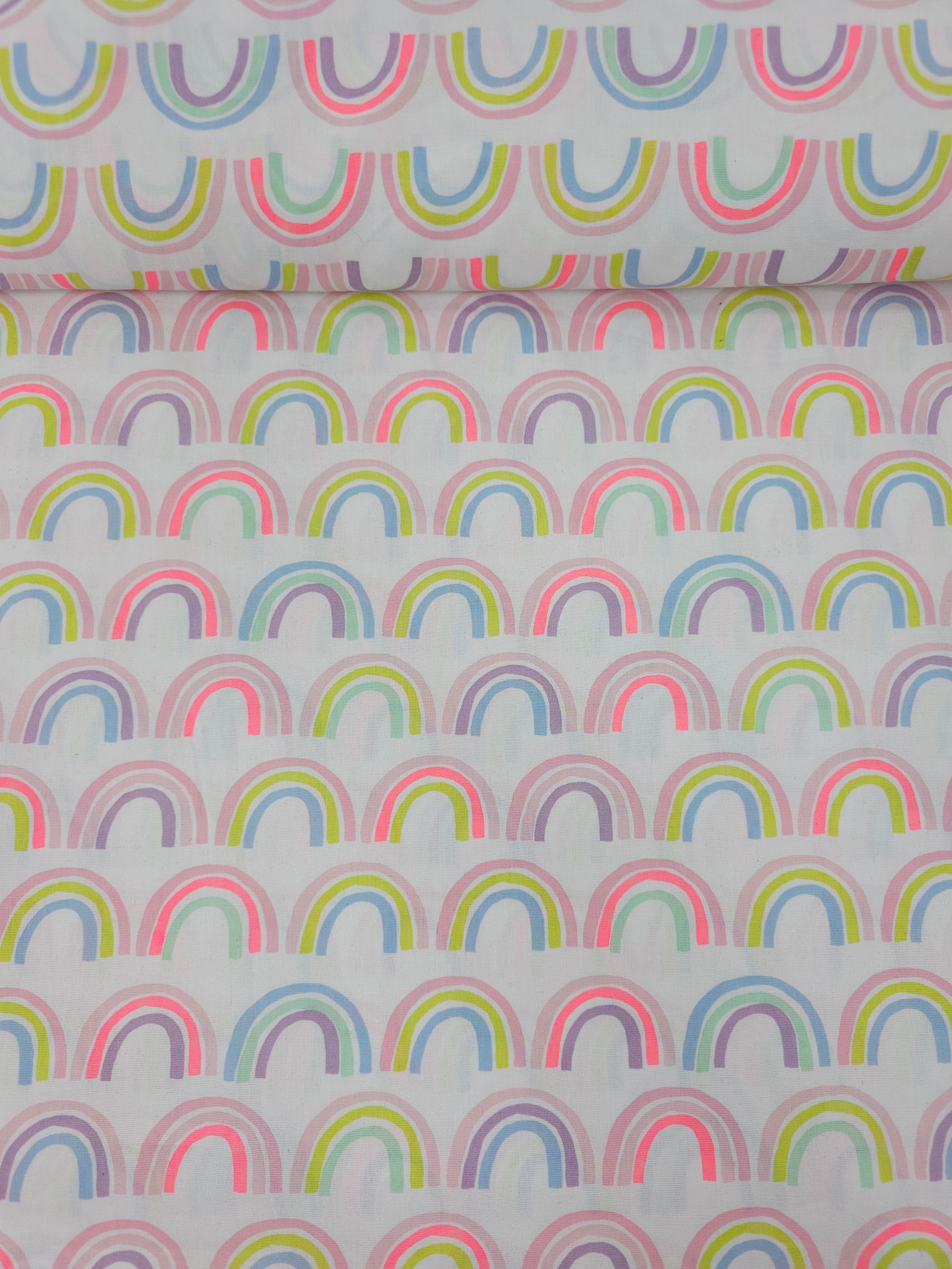 Neon/Pastel Rainbow 100% Cotton 106" *EXTRA WIDE*