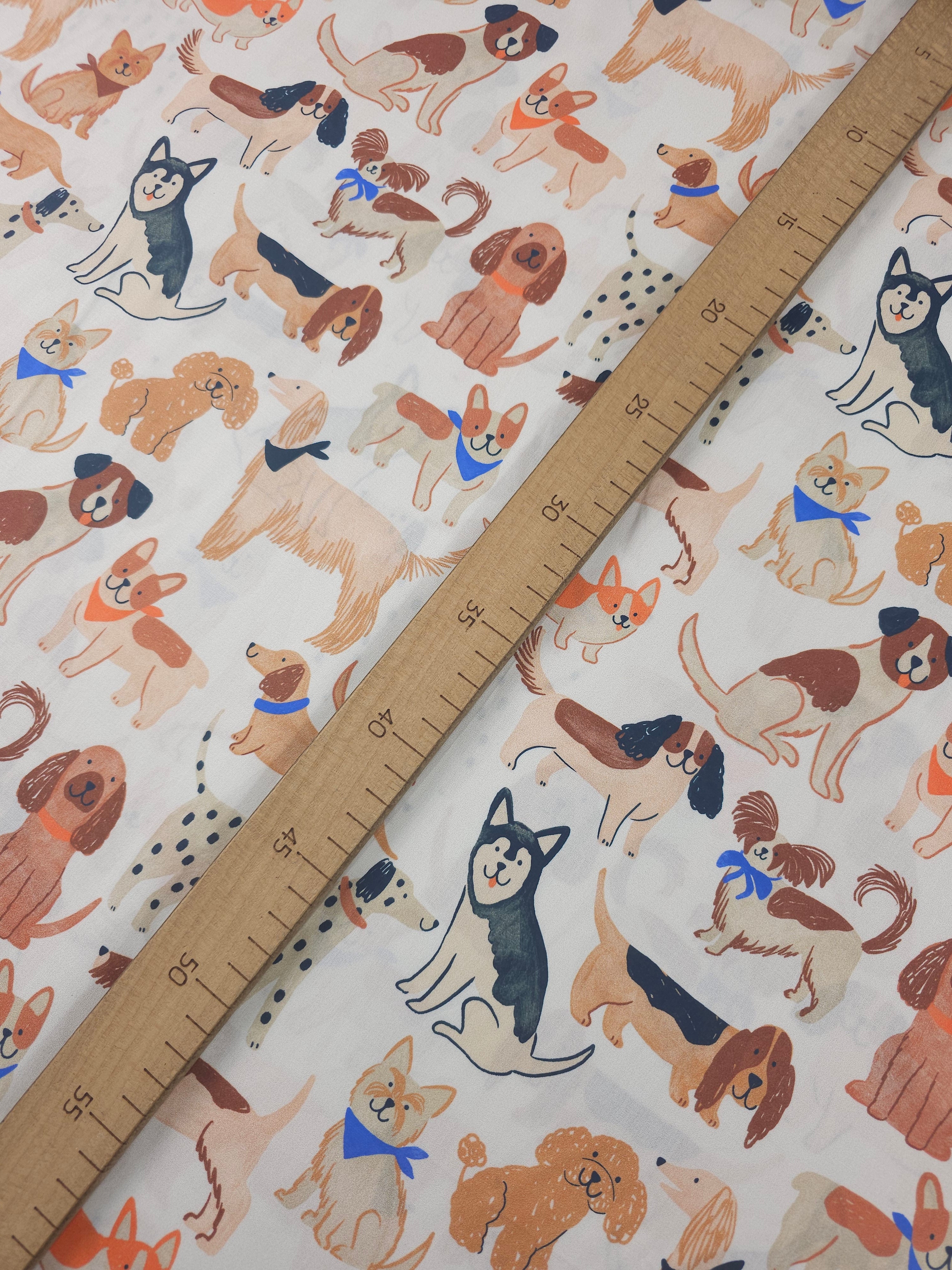 Dog Friends 100% Cotton 57"