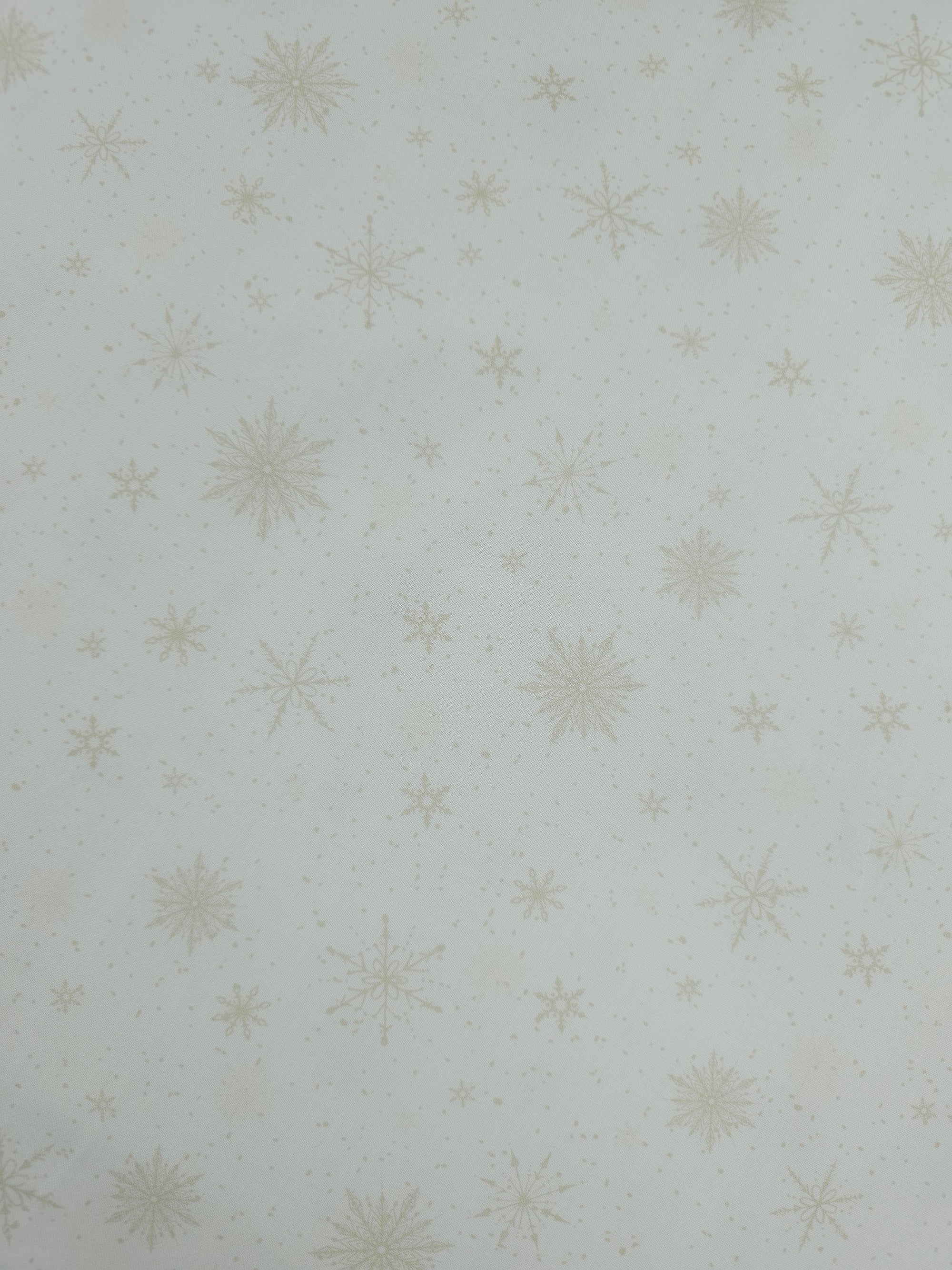 Beige/Off-White Snowflakes 100% Cotton
