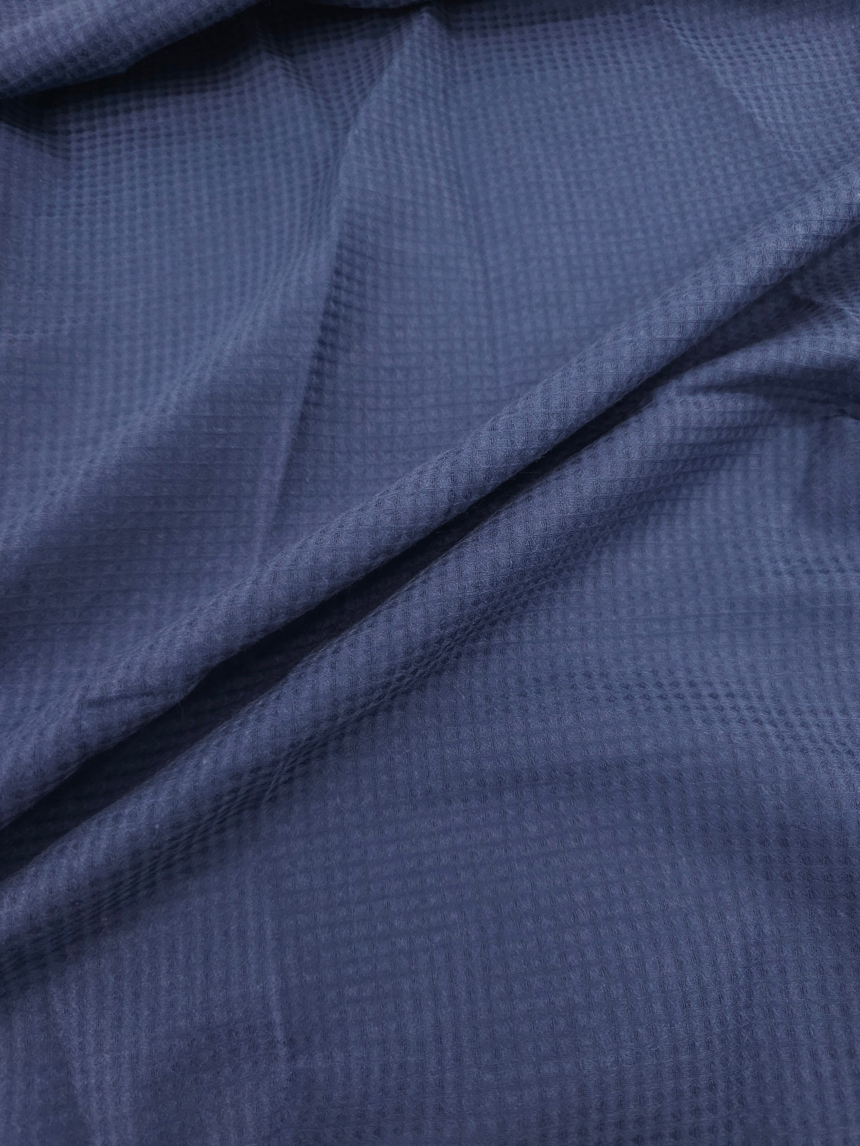 Hale Navy Soft Waffle Cotton