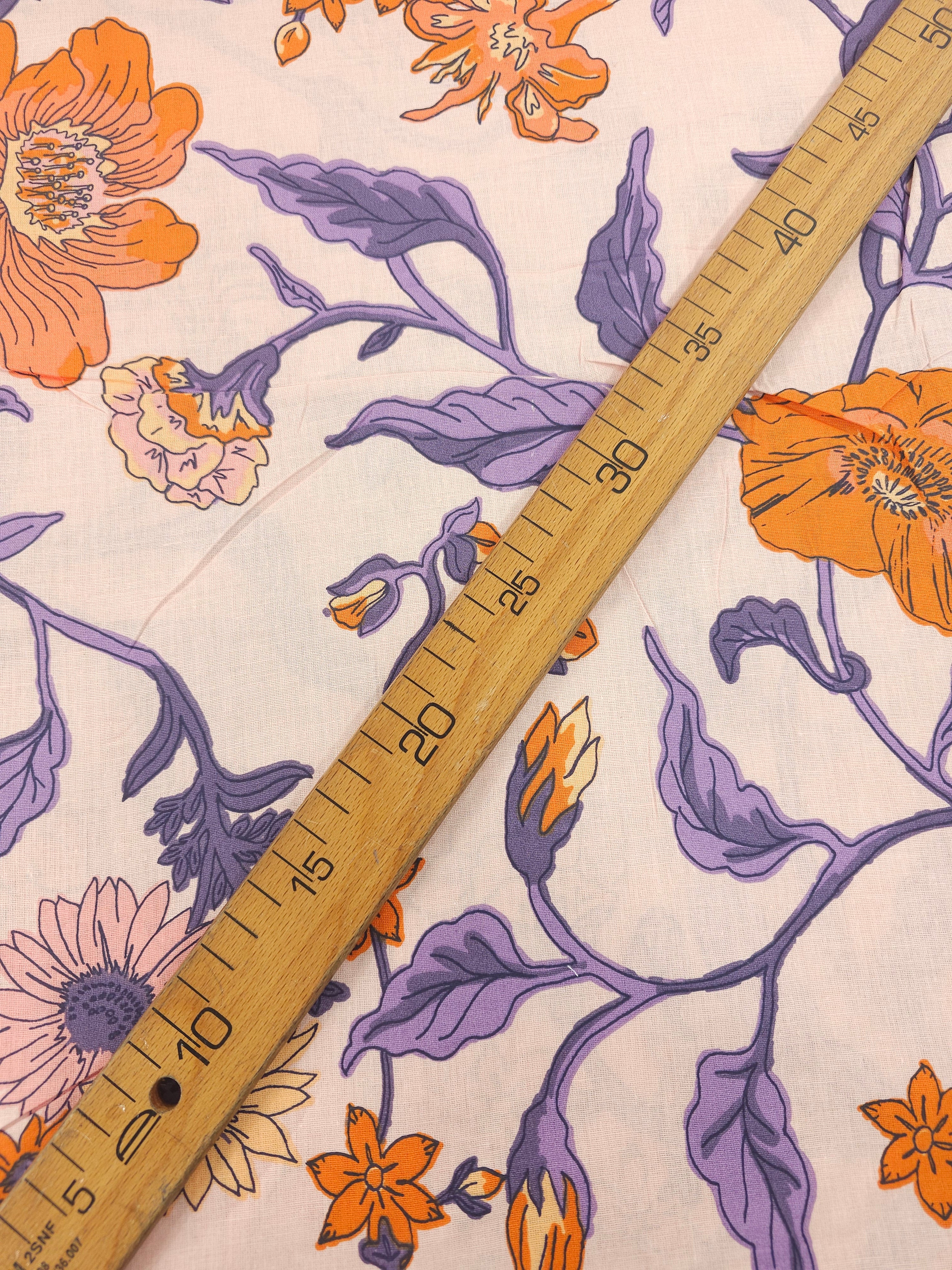 Peach Floral Vine 100% Cotton 94” - Urban Outfitters *EXTRA WIDE*