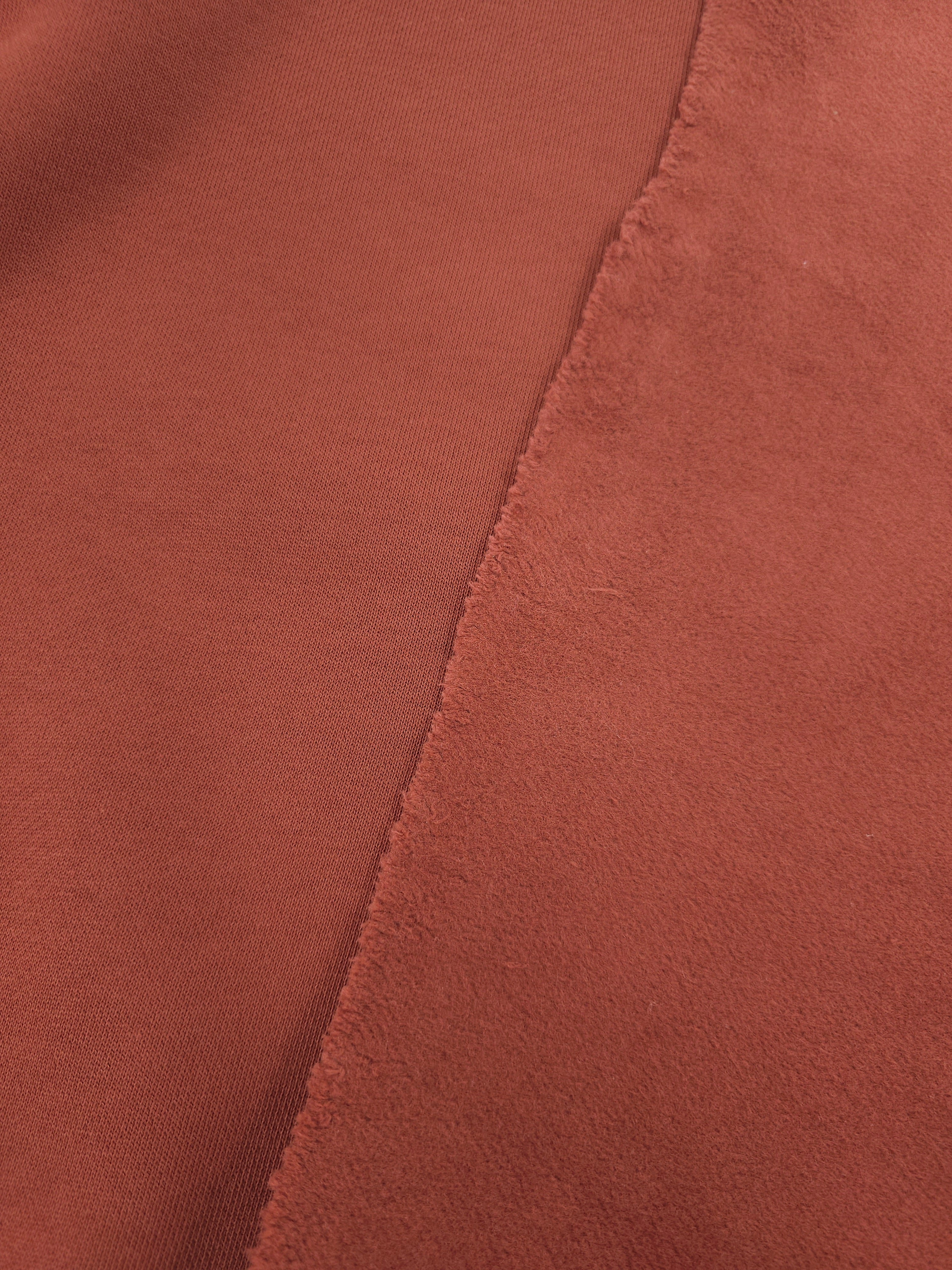Terracotta Fleece Backed Terry