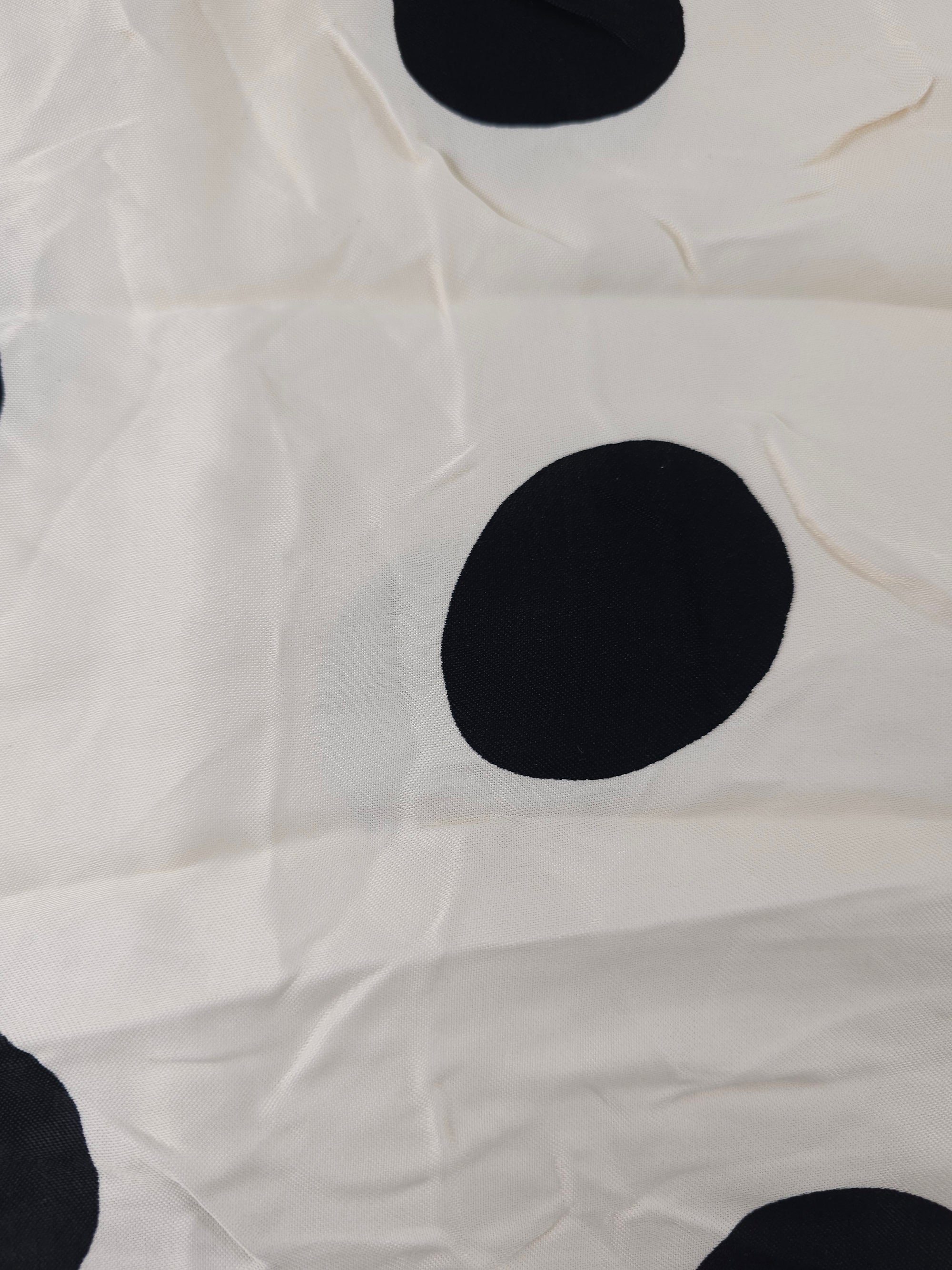 Black and cream bold polka Viscose- 1.3m piece