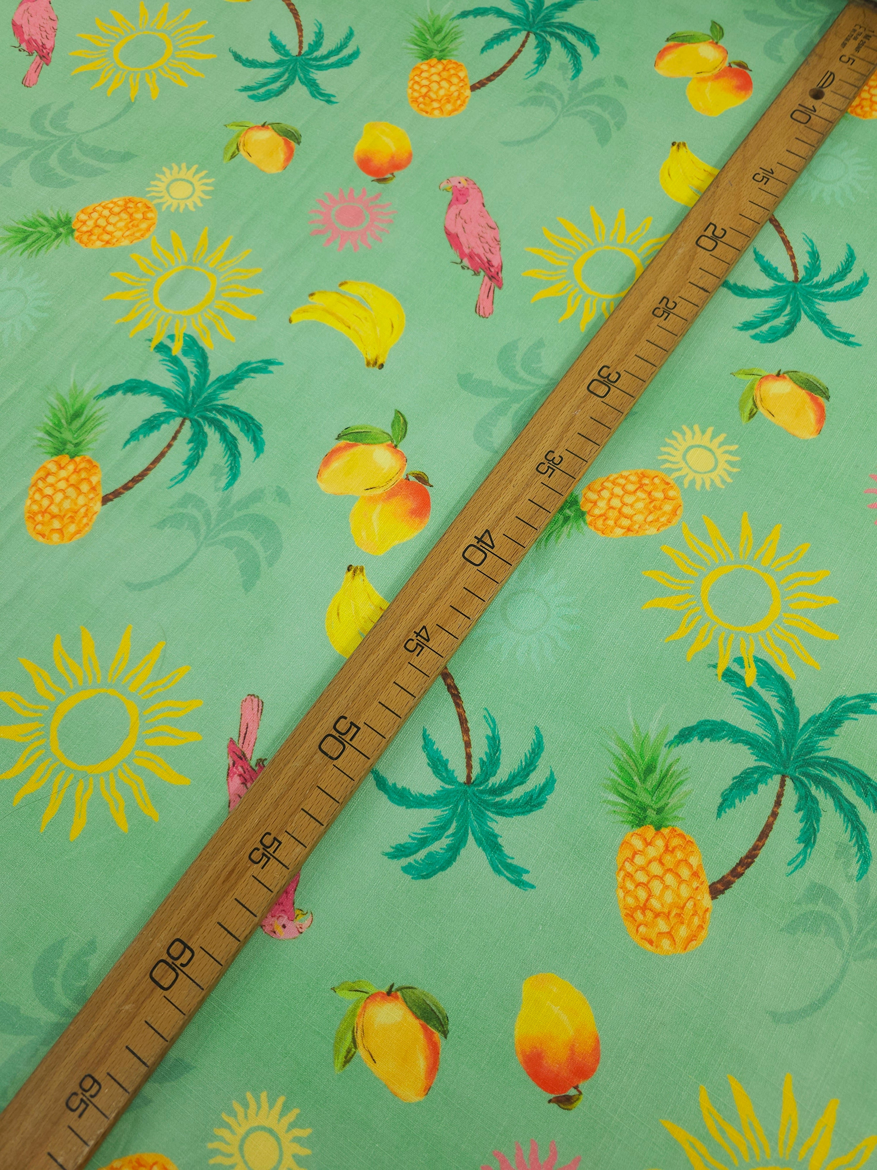 Tropicana Fruit Palm Cotton Linen