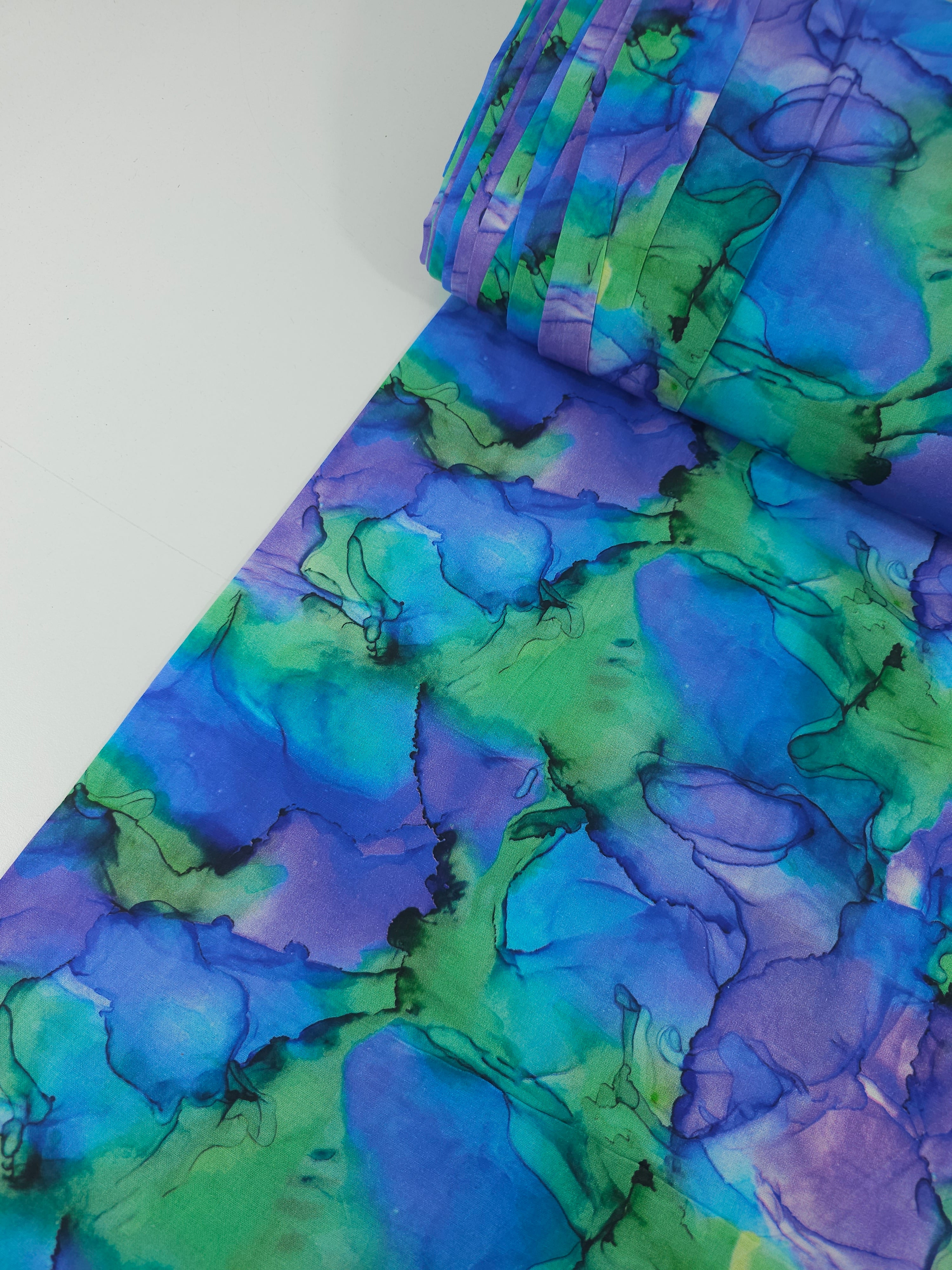 Green/Purple Marble Diffusion 100% Cotton - Joann