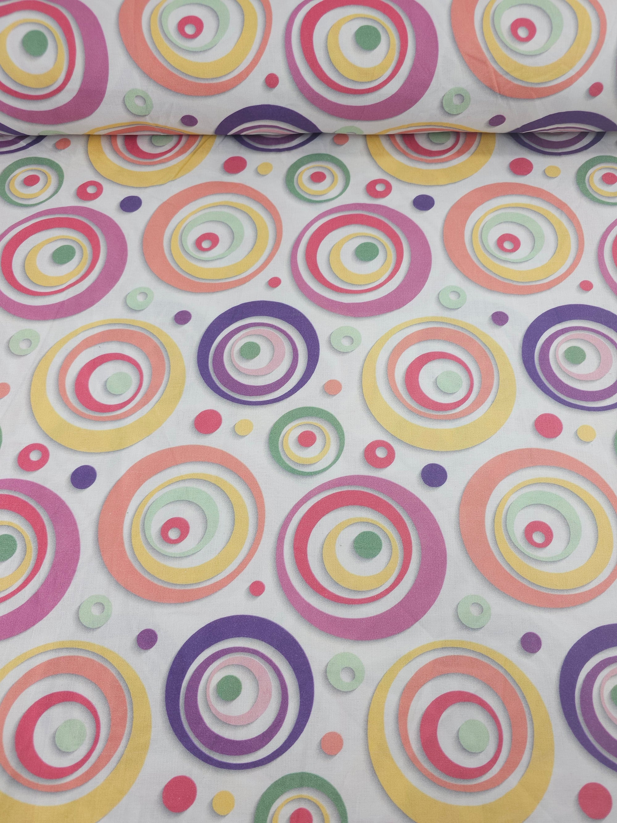 Quirky Spiral Circle Dimension 100% Cotton