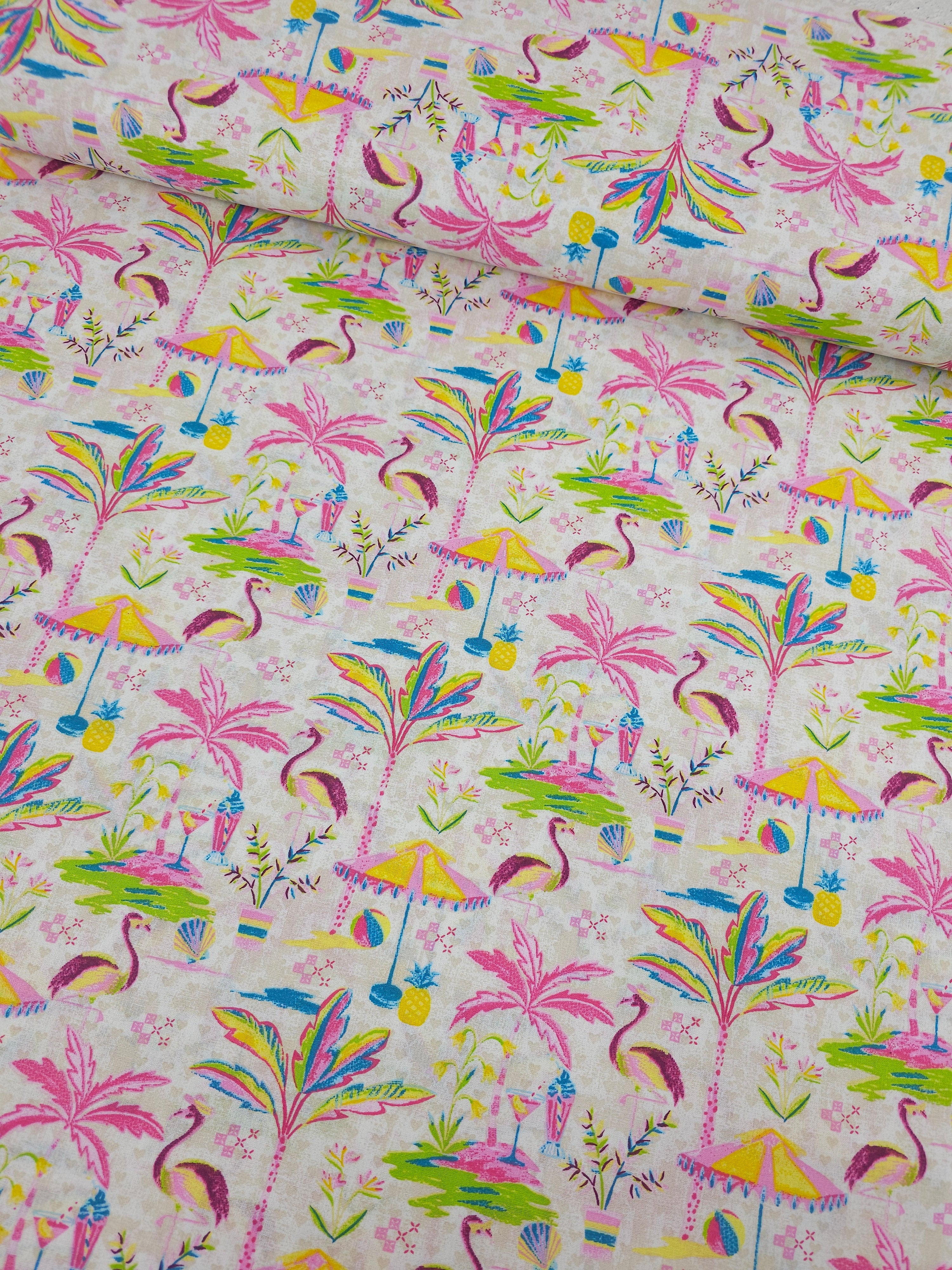 Flamingo Beach 100% Cotton