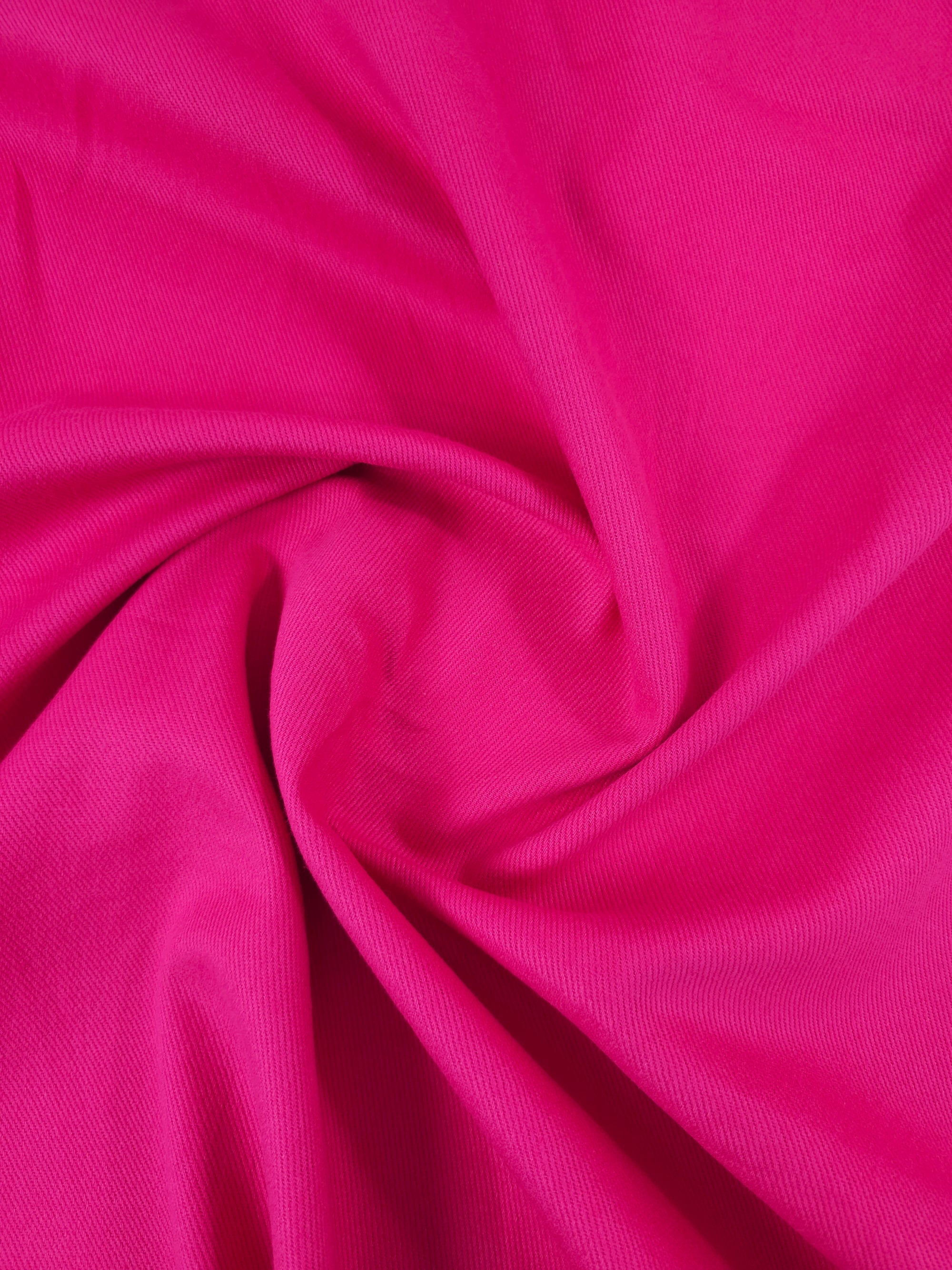 Hot Pink Twill Denim
