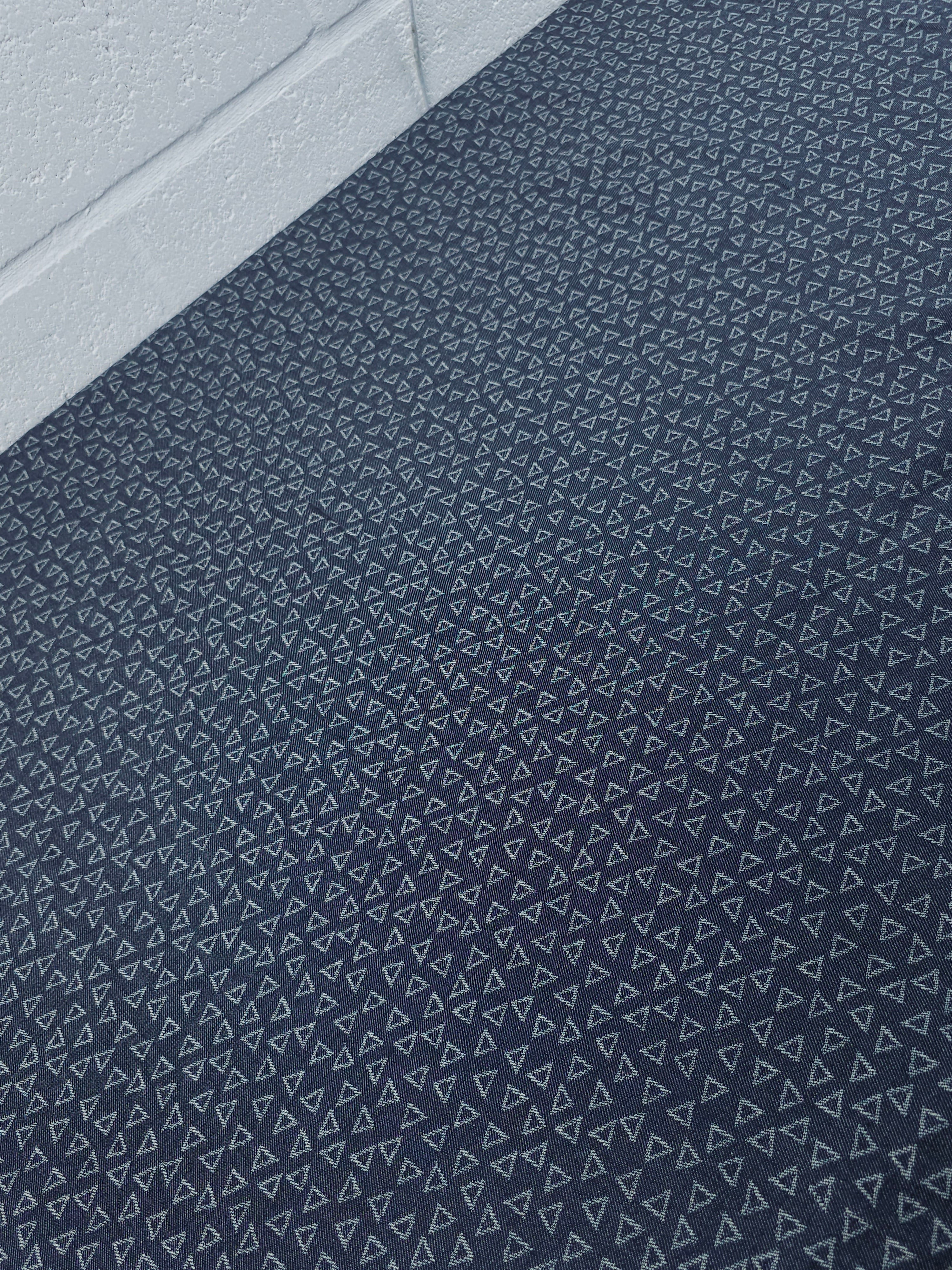 Navy Geometric Triangles Denim