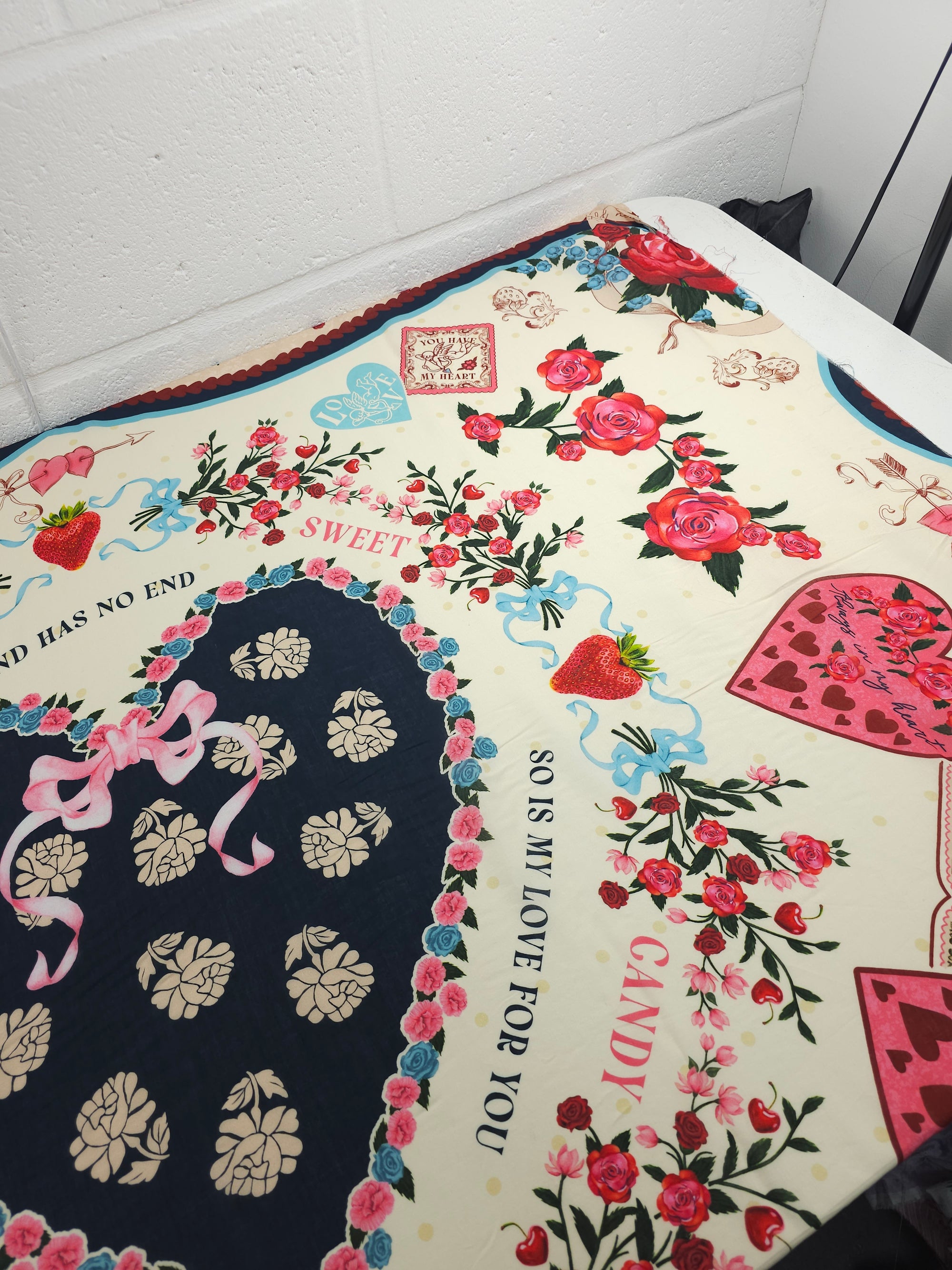 Valentine Heartfelt Viscose Voile - 1.70m Panel *DEFECT*