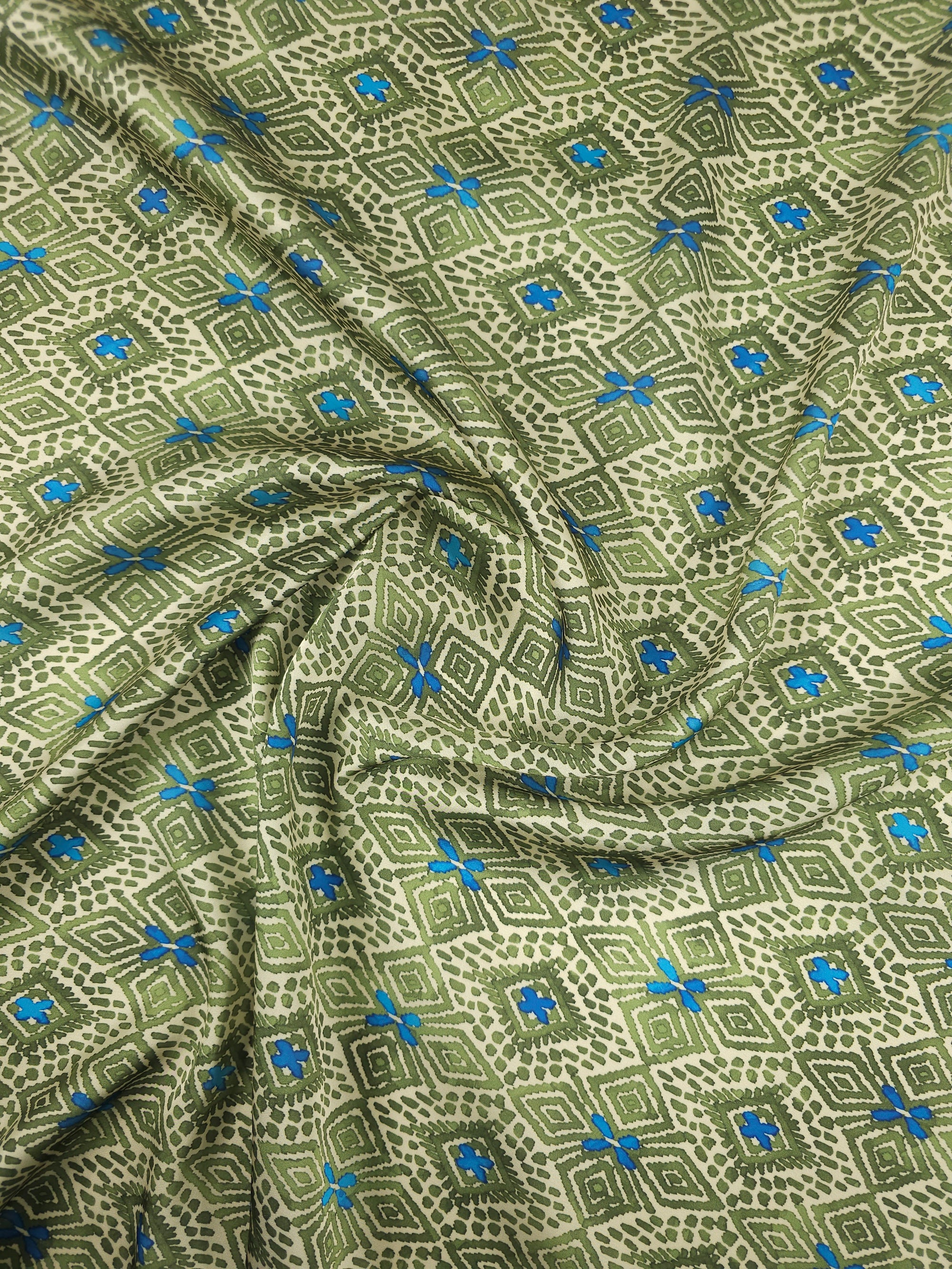 Pistachio Green Vintage Diamond Satin