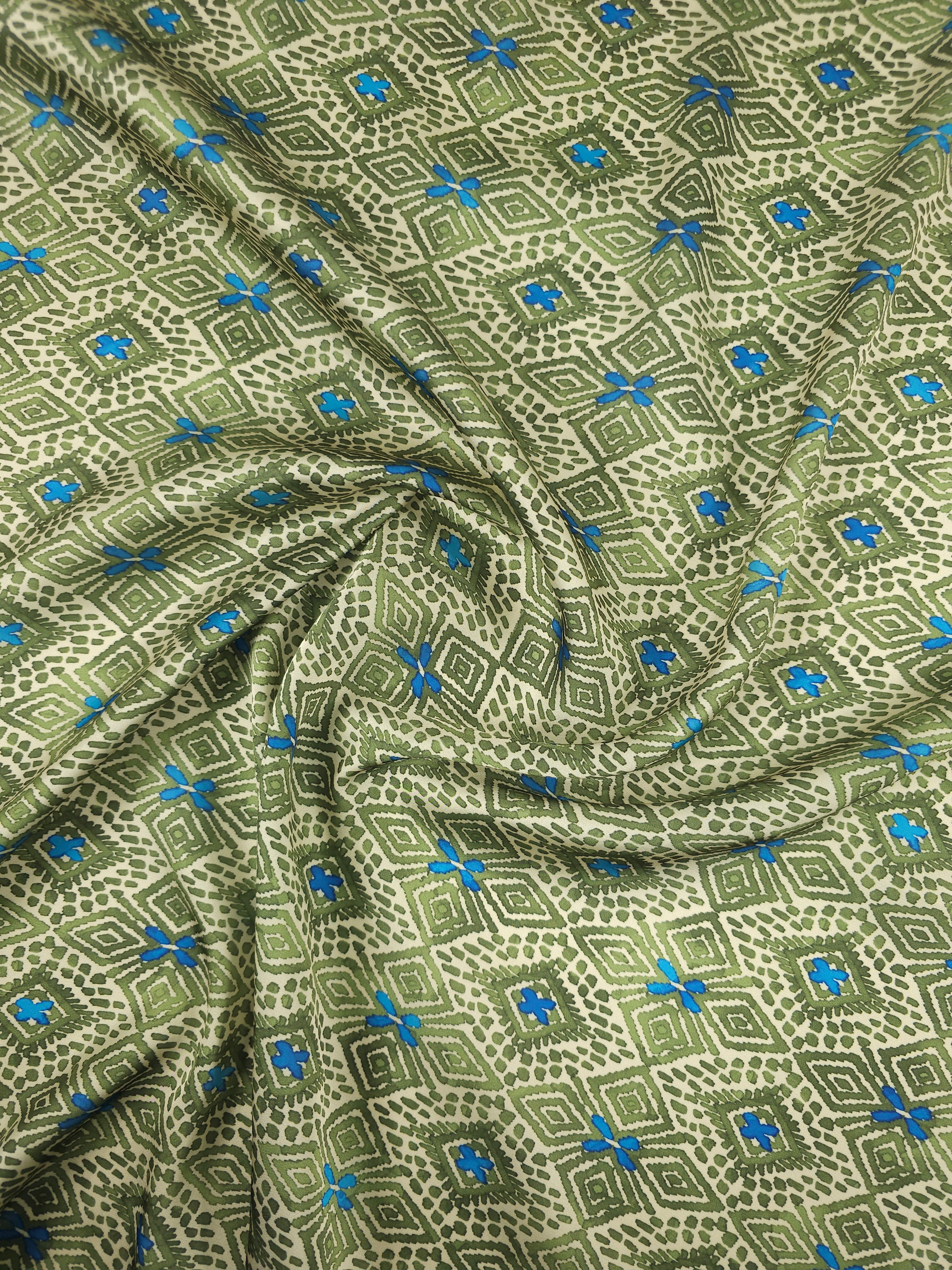Pistachio Green Vintage Diamond Satin