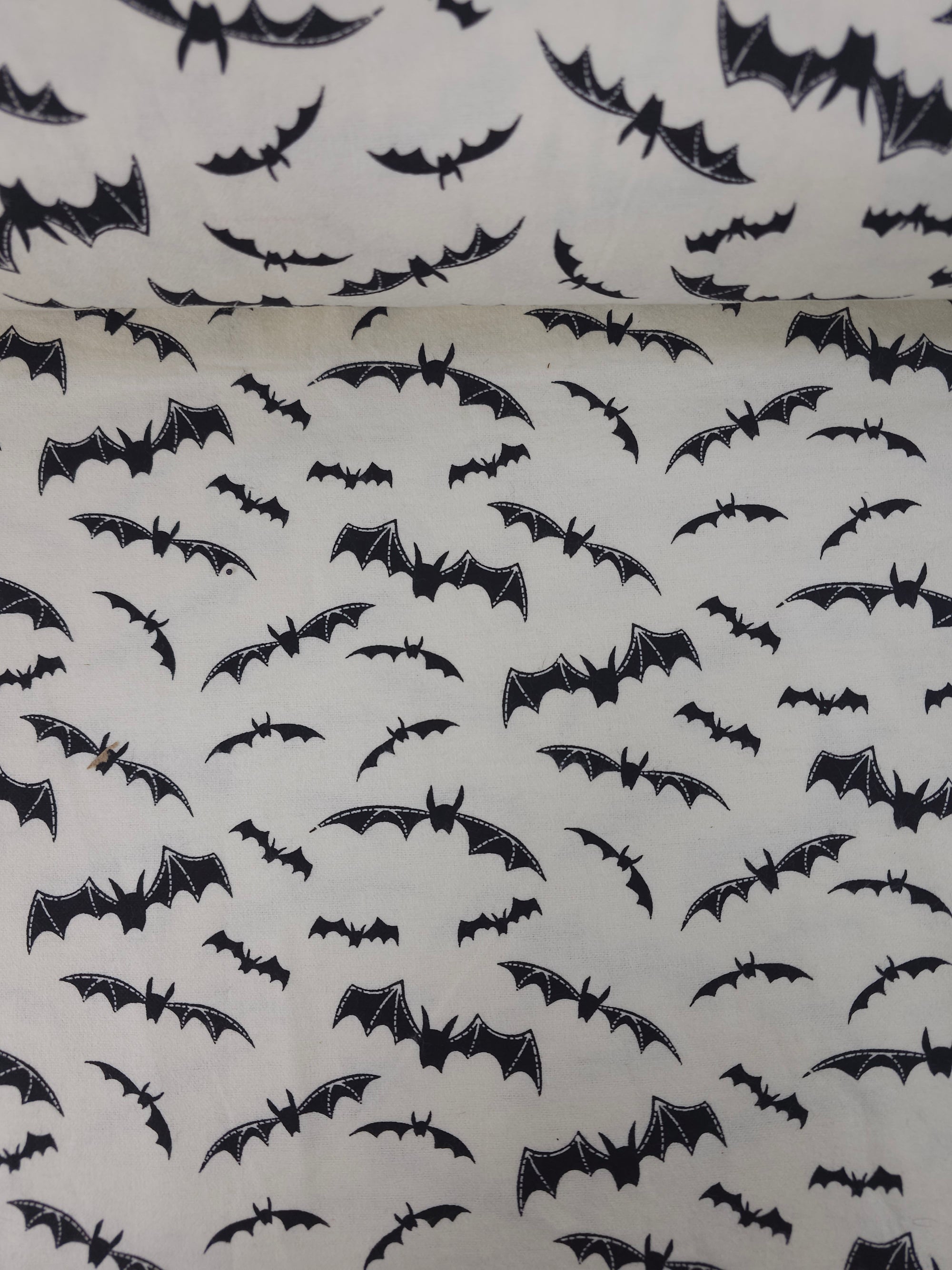 White/Black Bats Lightweight Flannel Cotton