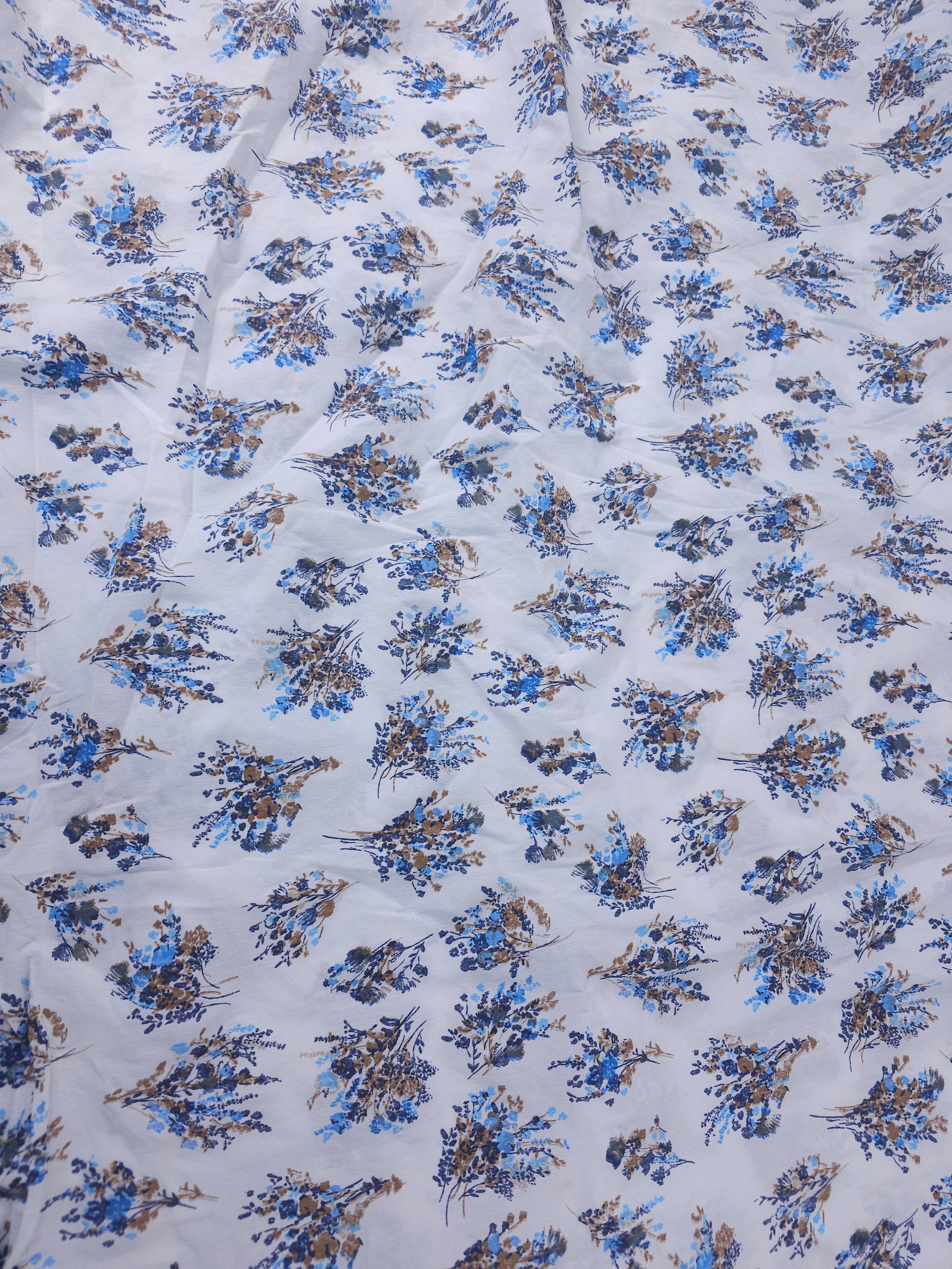 Blue bouquet Viscose- 2m piece