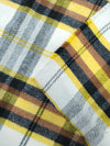 Yellow/Brown Tartan Soft Brushed Acrylic Wool