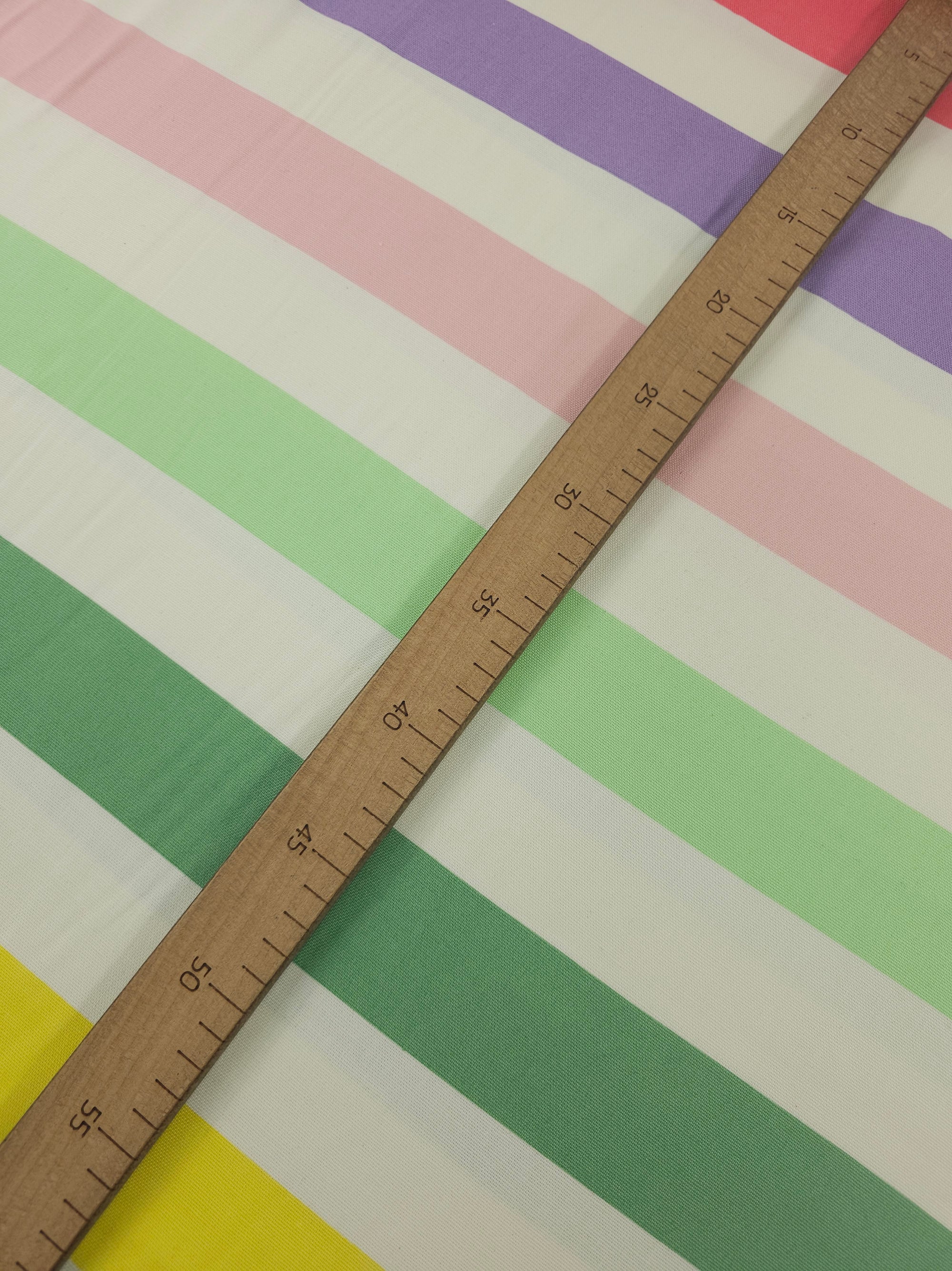 Pastel Fusion Block Stripe Lightweight Canvas Cotton