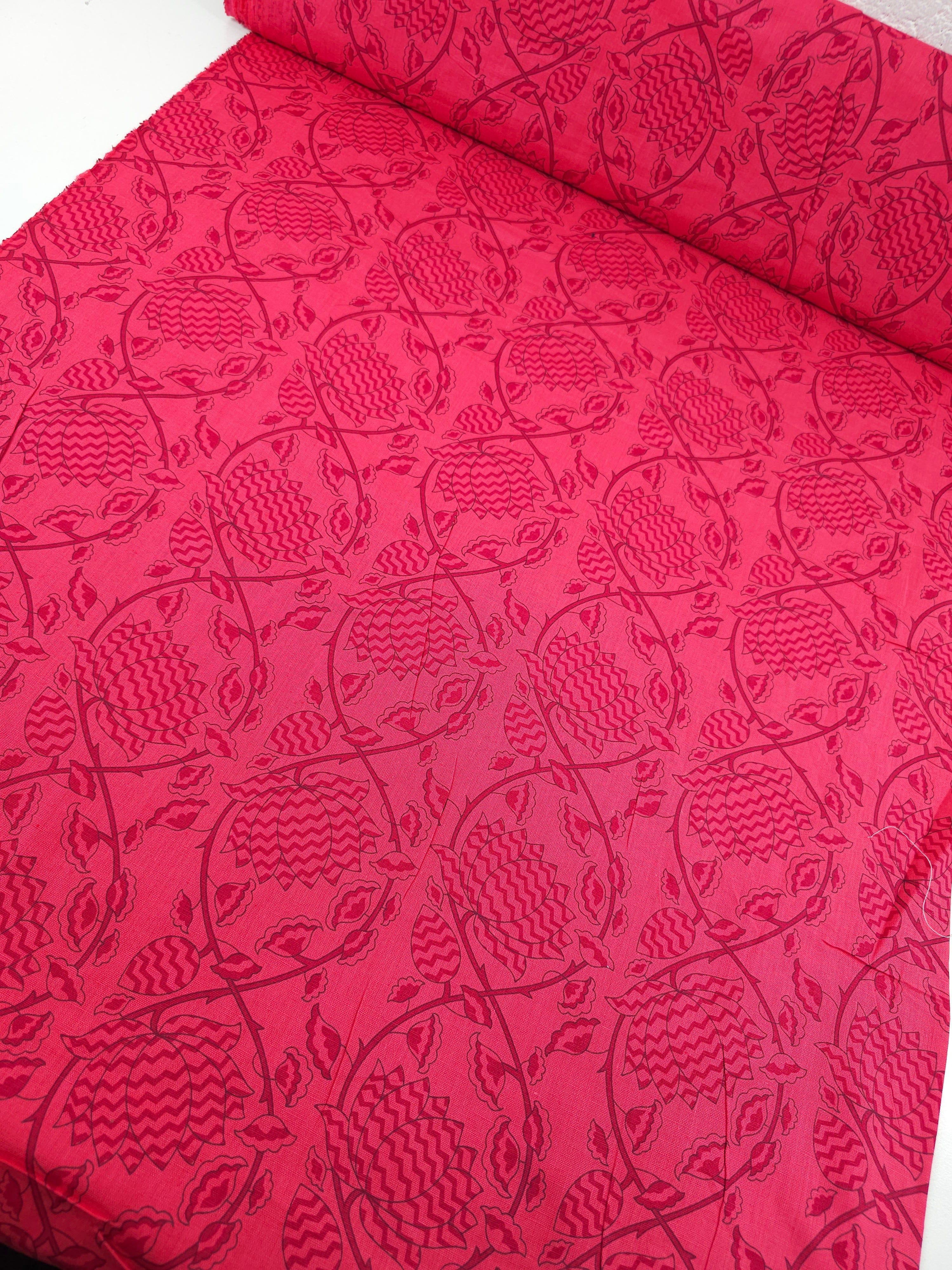 Berry Opulence Floral Twine Cotton Linen