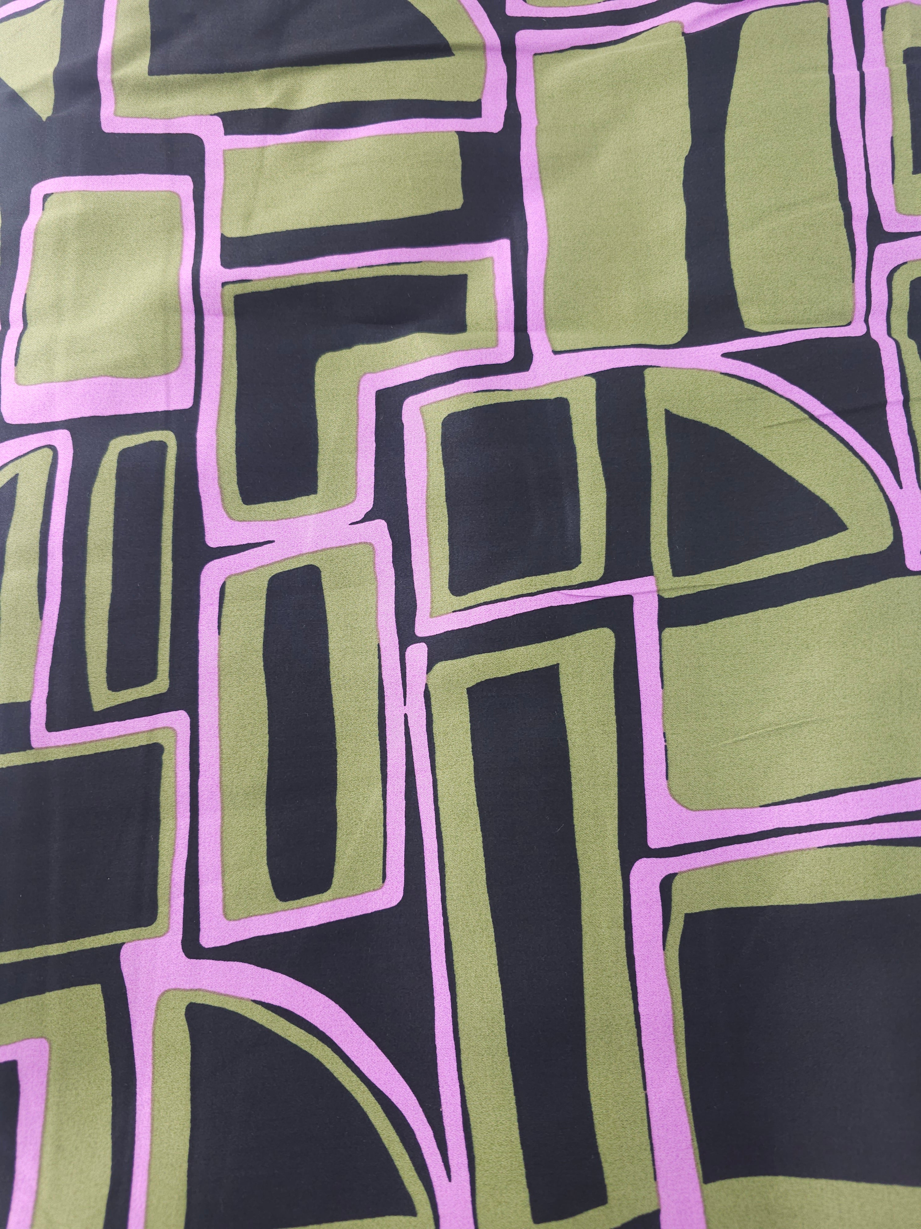 Olive magenta Cotton sateen- 5m piece