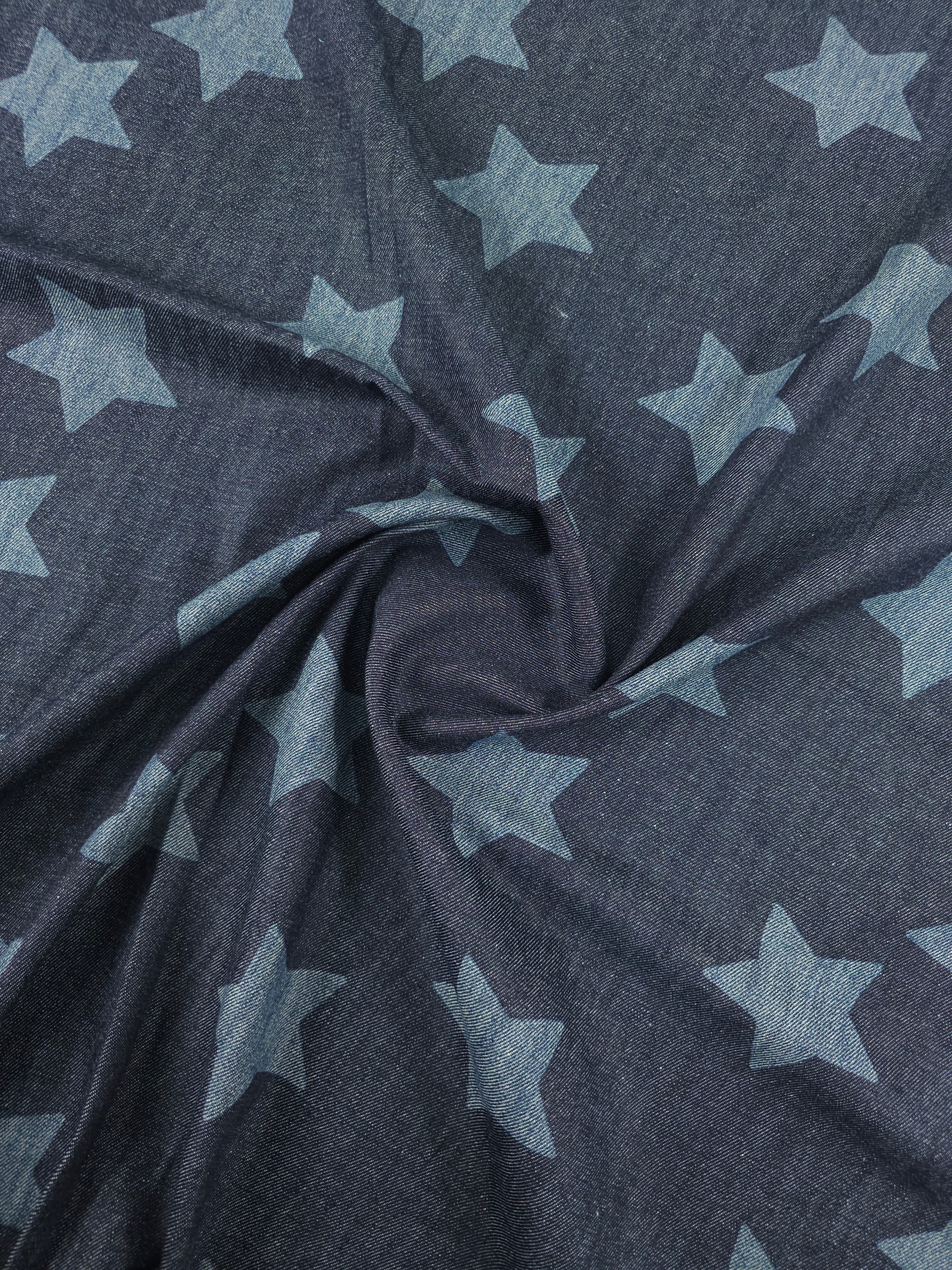 Abstract Irregular Star Denim