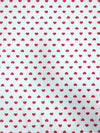 White/Red Heart Viscose Jersey
