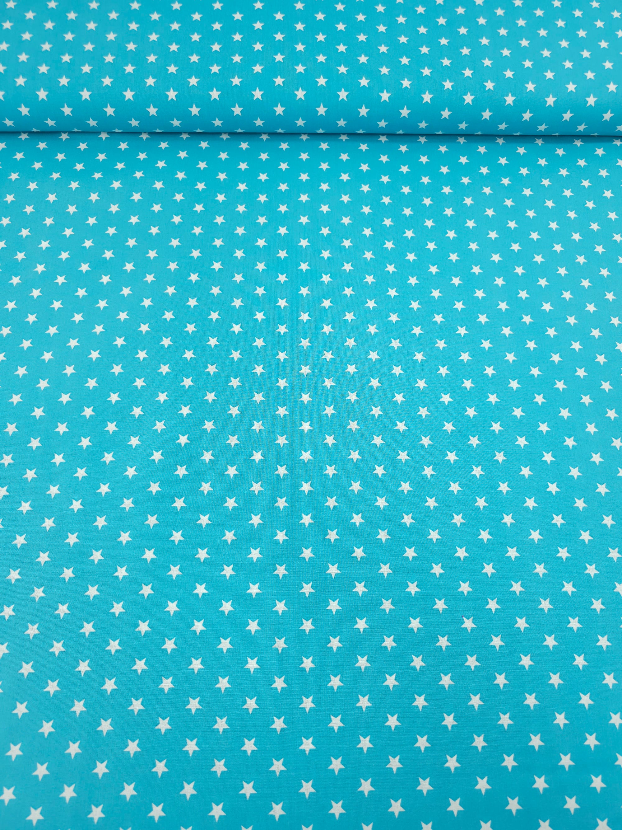 Light Blue Petit Stars 100% Cotton 60"