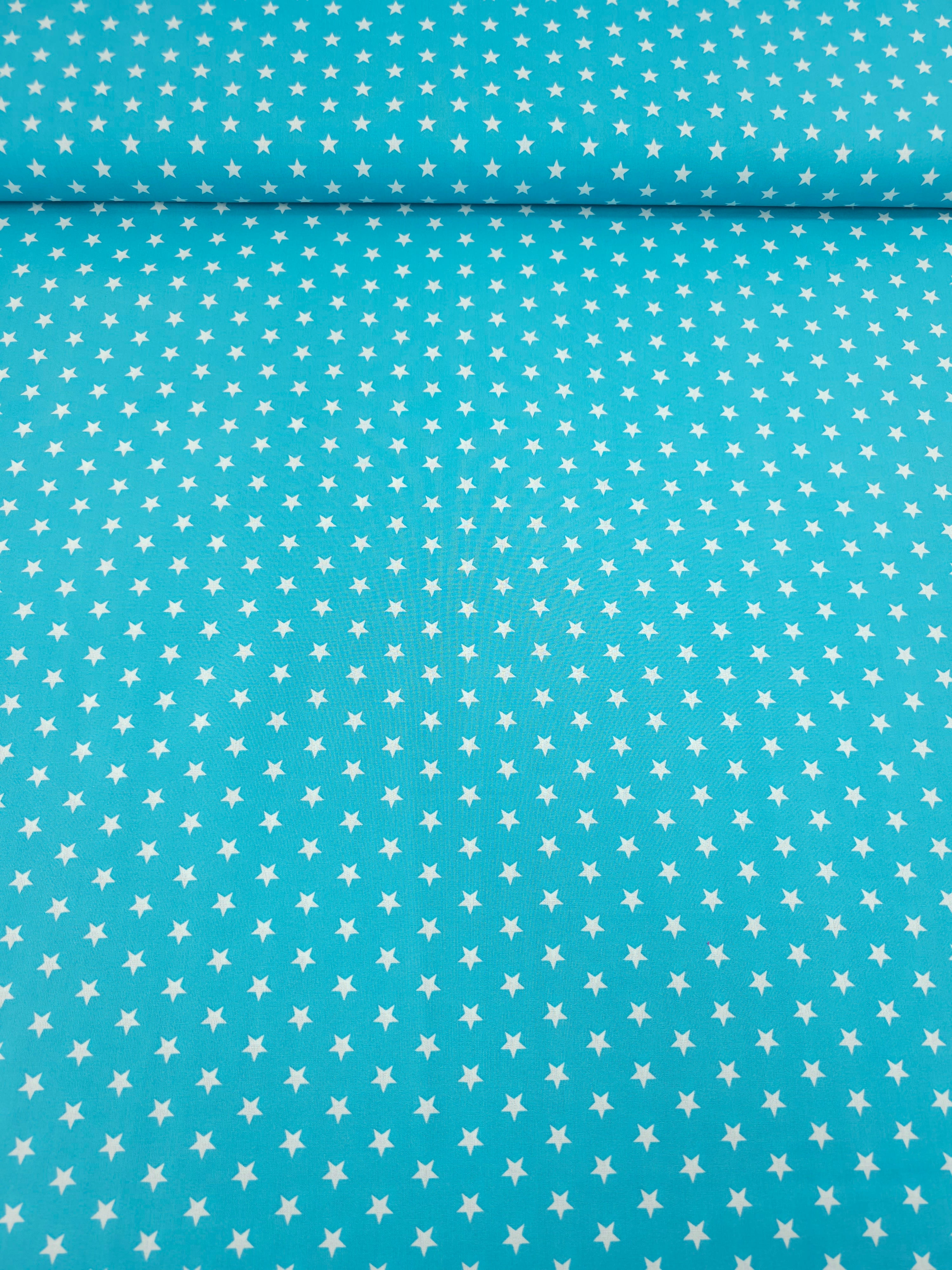Light Blue Petit Stars 100% Cotton 60"