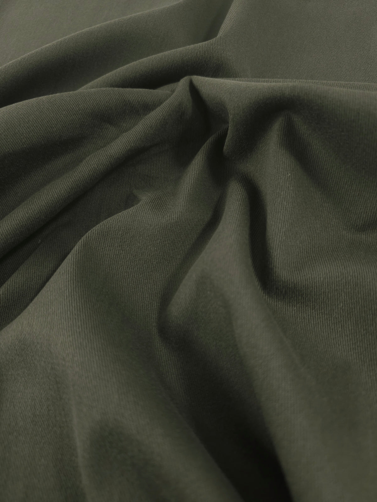 Khaki Brushed Cotton Twill