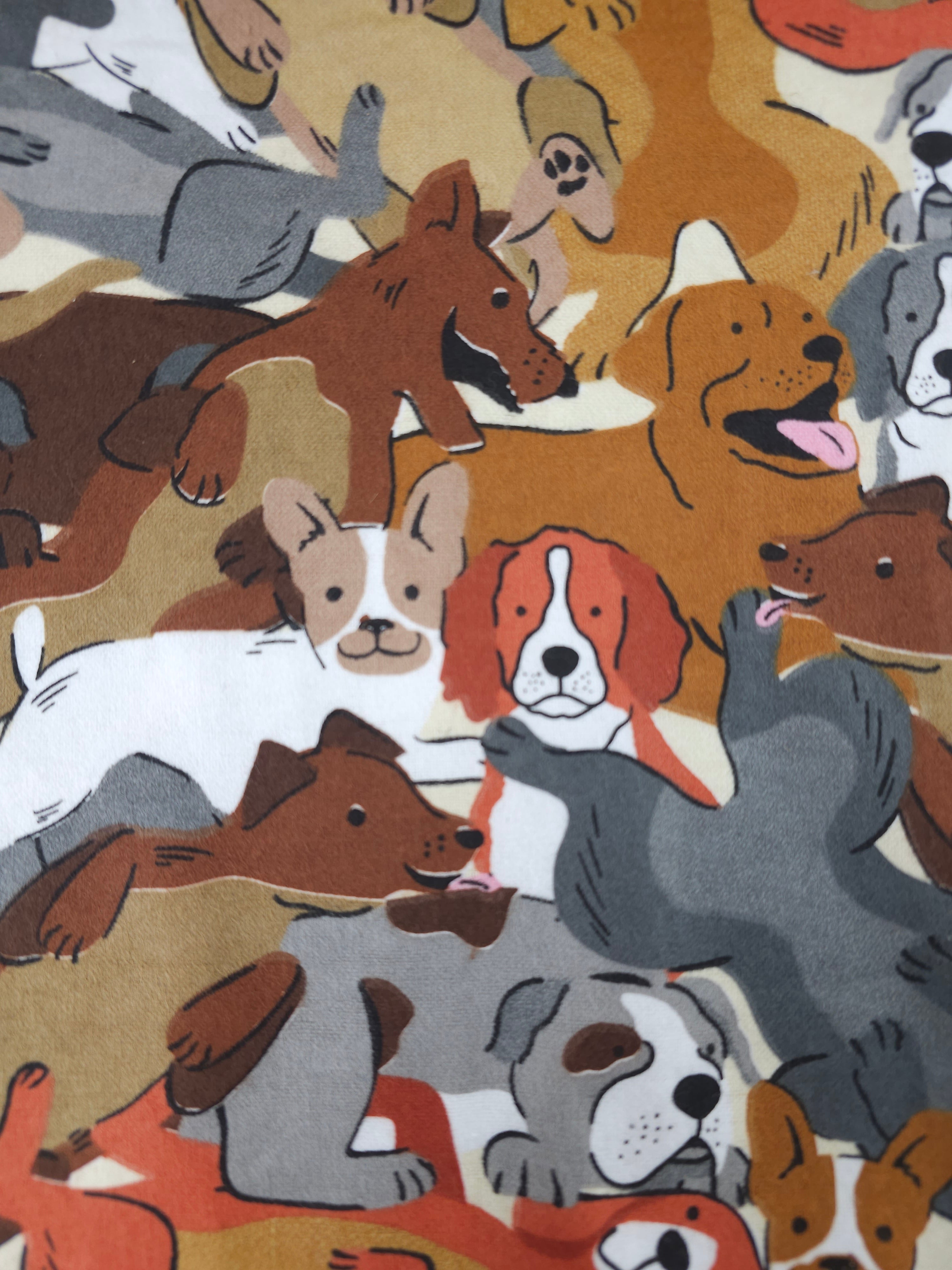 Dog Party Lightweight Flannel Cotton