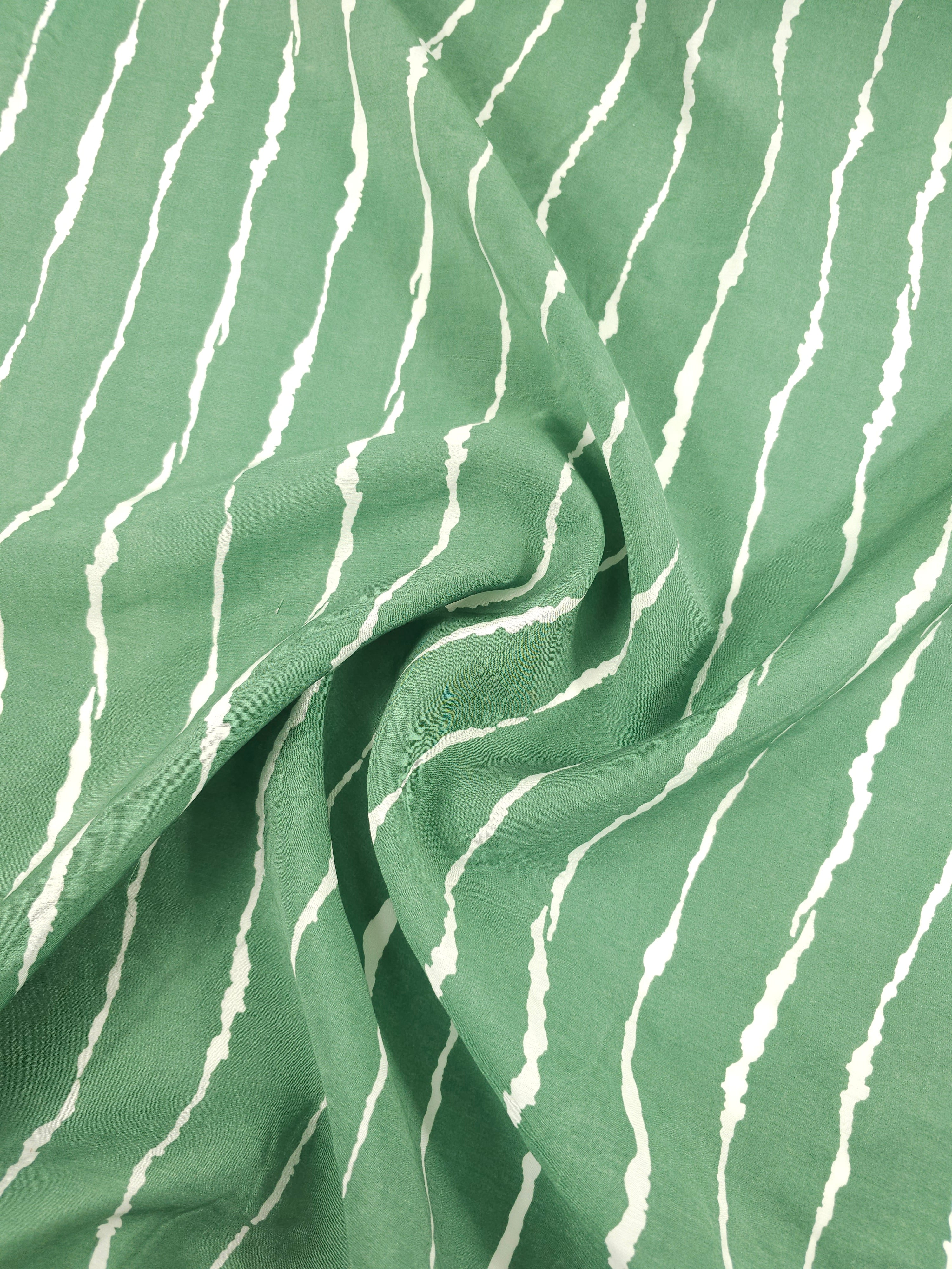 Sage Green Stripe Modal Cotton