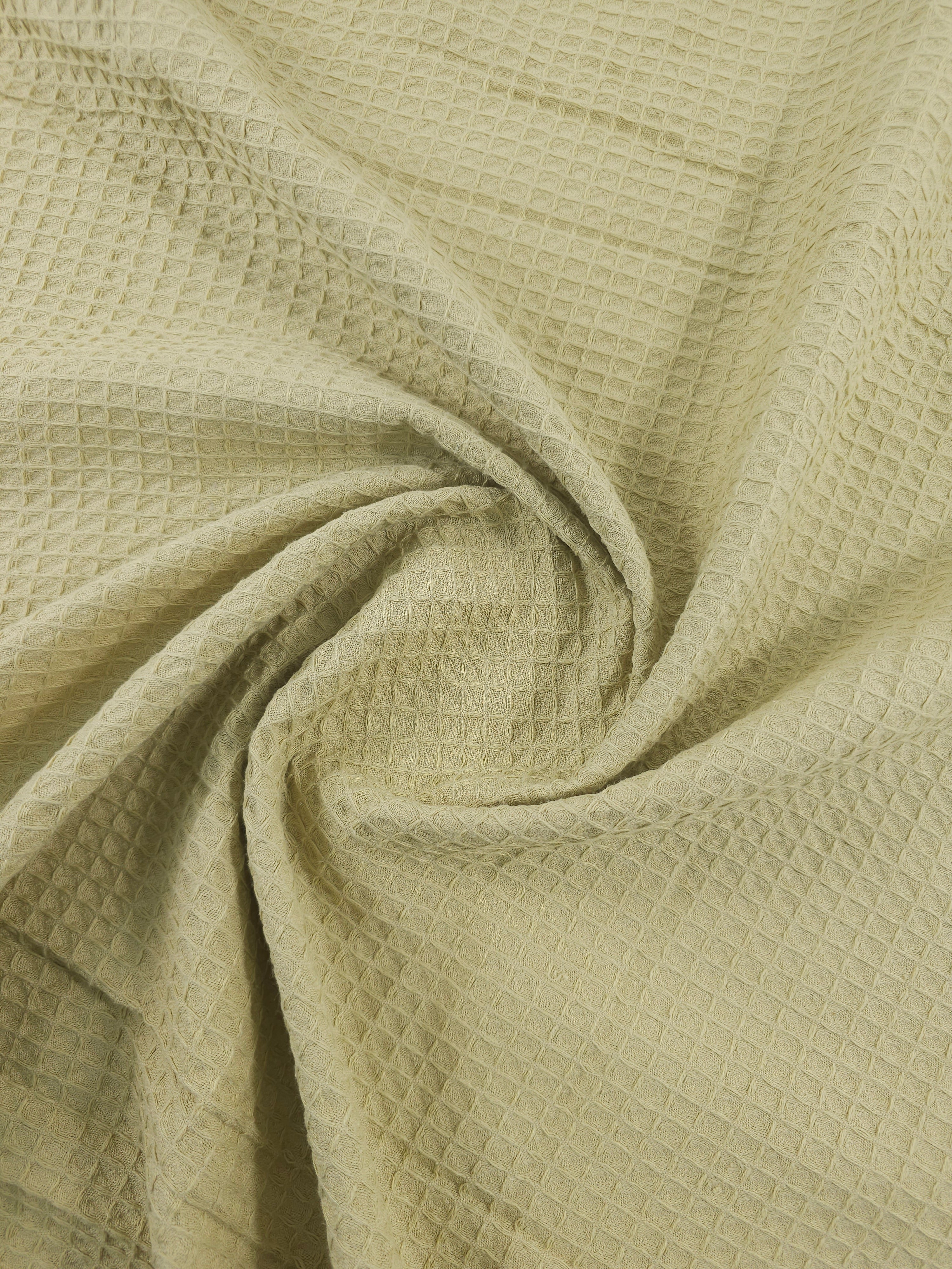 Muted Mustard Waffle Cotton *EXTRA WIDE*