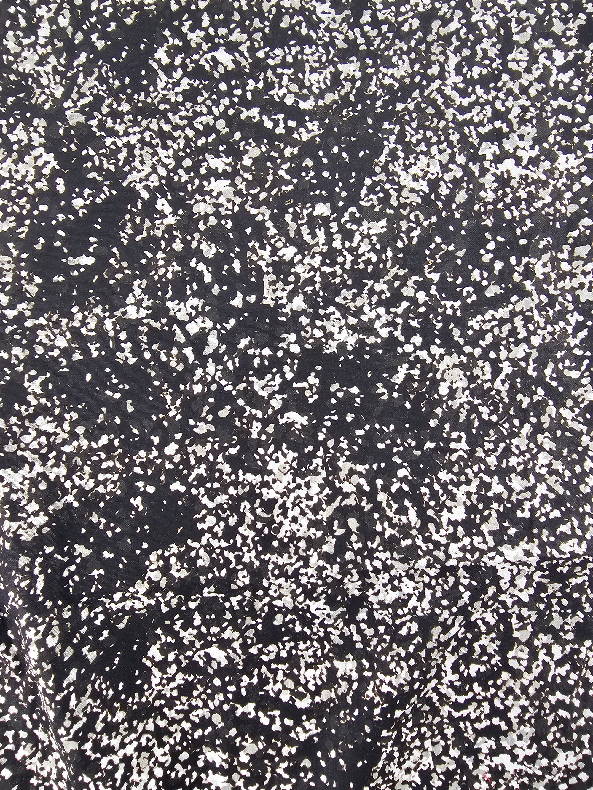 White & Black Abstract Cotton - (Various Sizes)