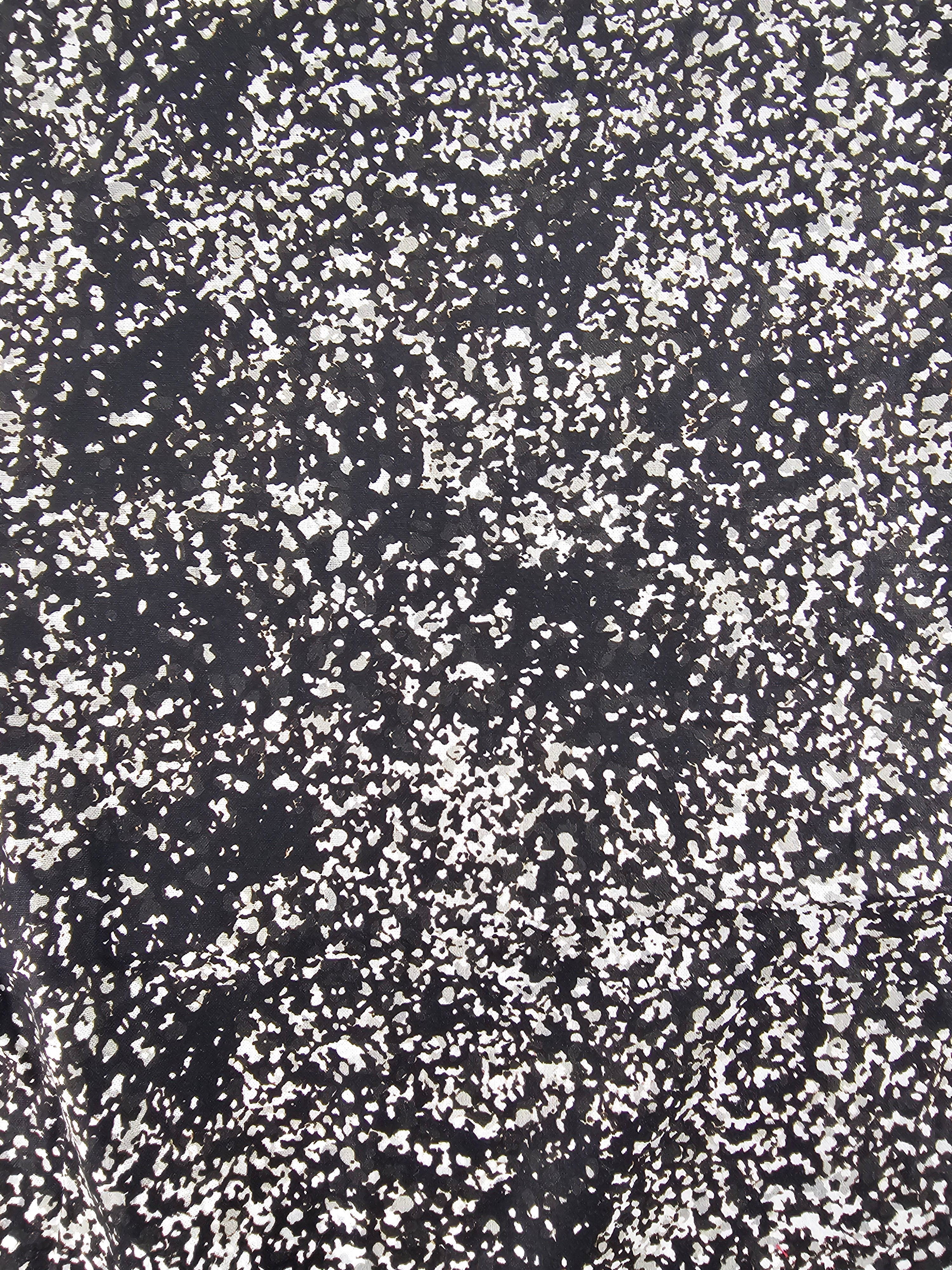 White & Black Abstract Cotton - (Various Sizes)