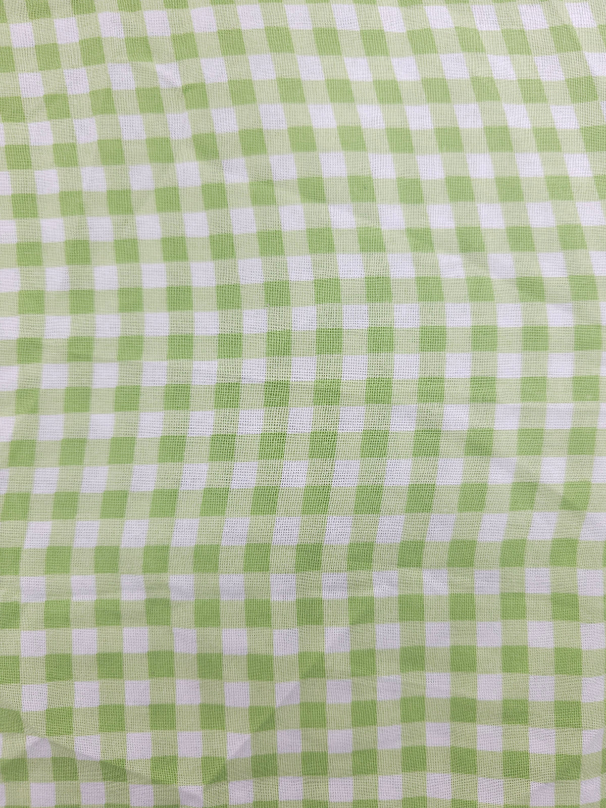 Apple green gingham Cotton- 1.8m piece