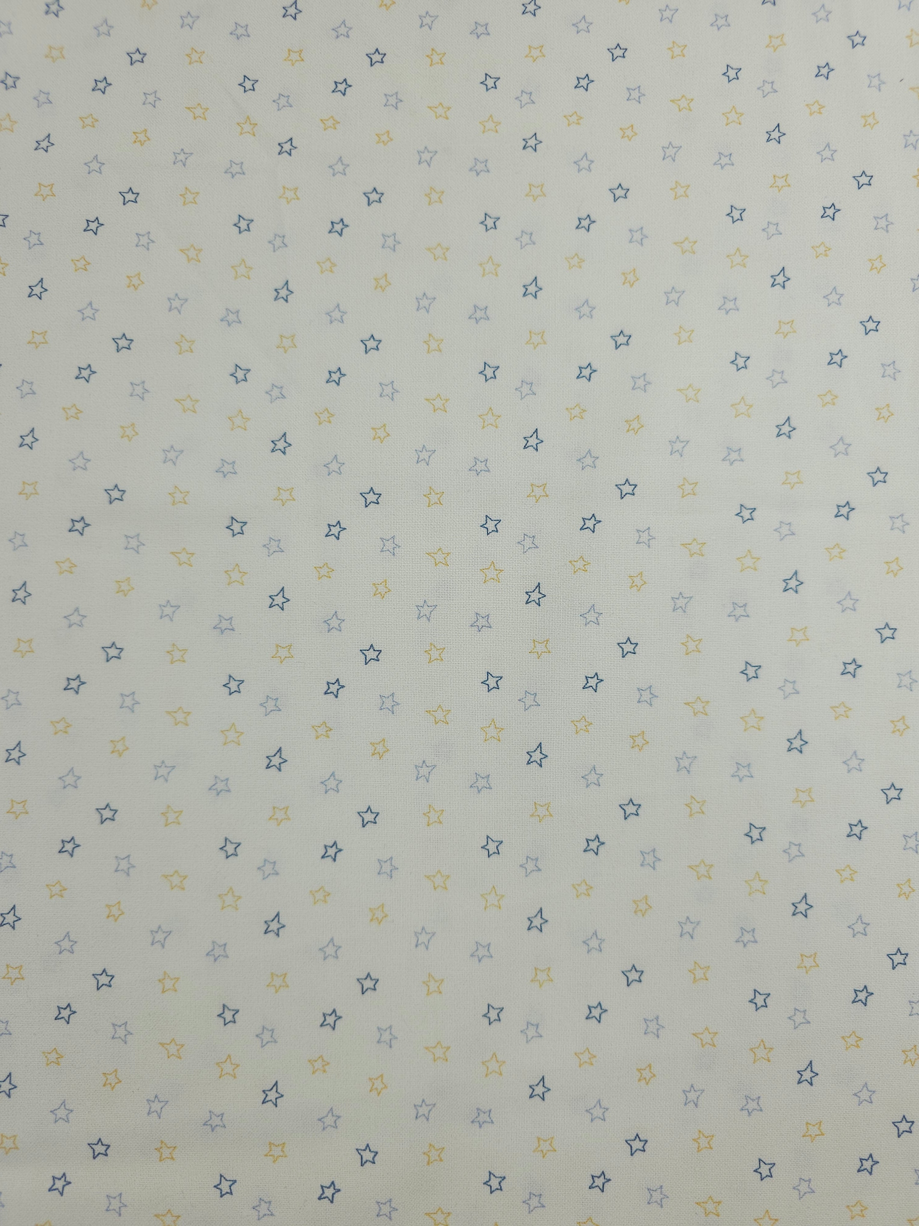 Cream Ditsy Stars 100% Cotton
