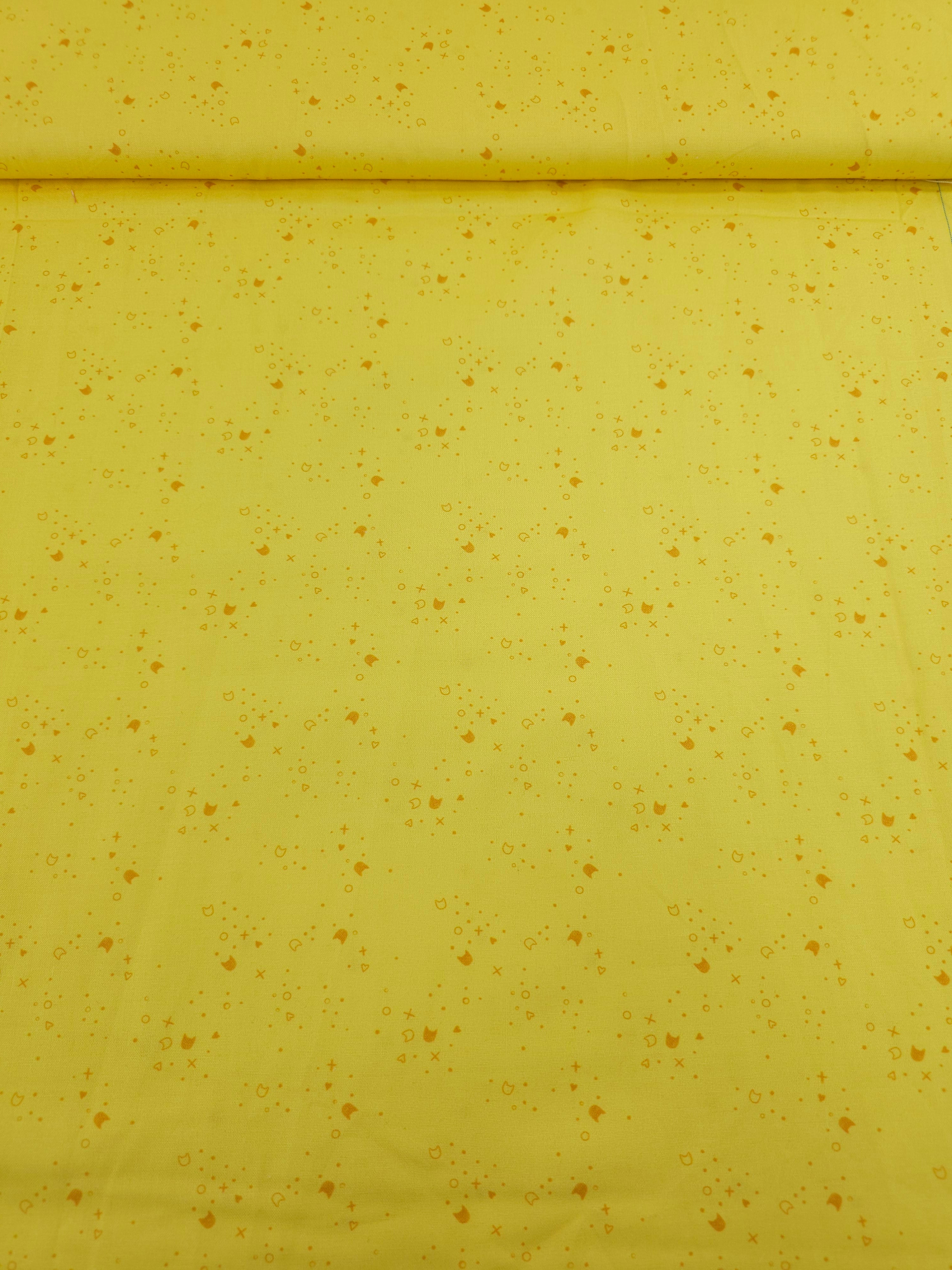 Yellow/Orange Kitty Litter 100% Cotton - Pammie Jane