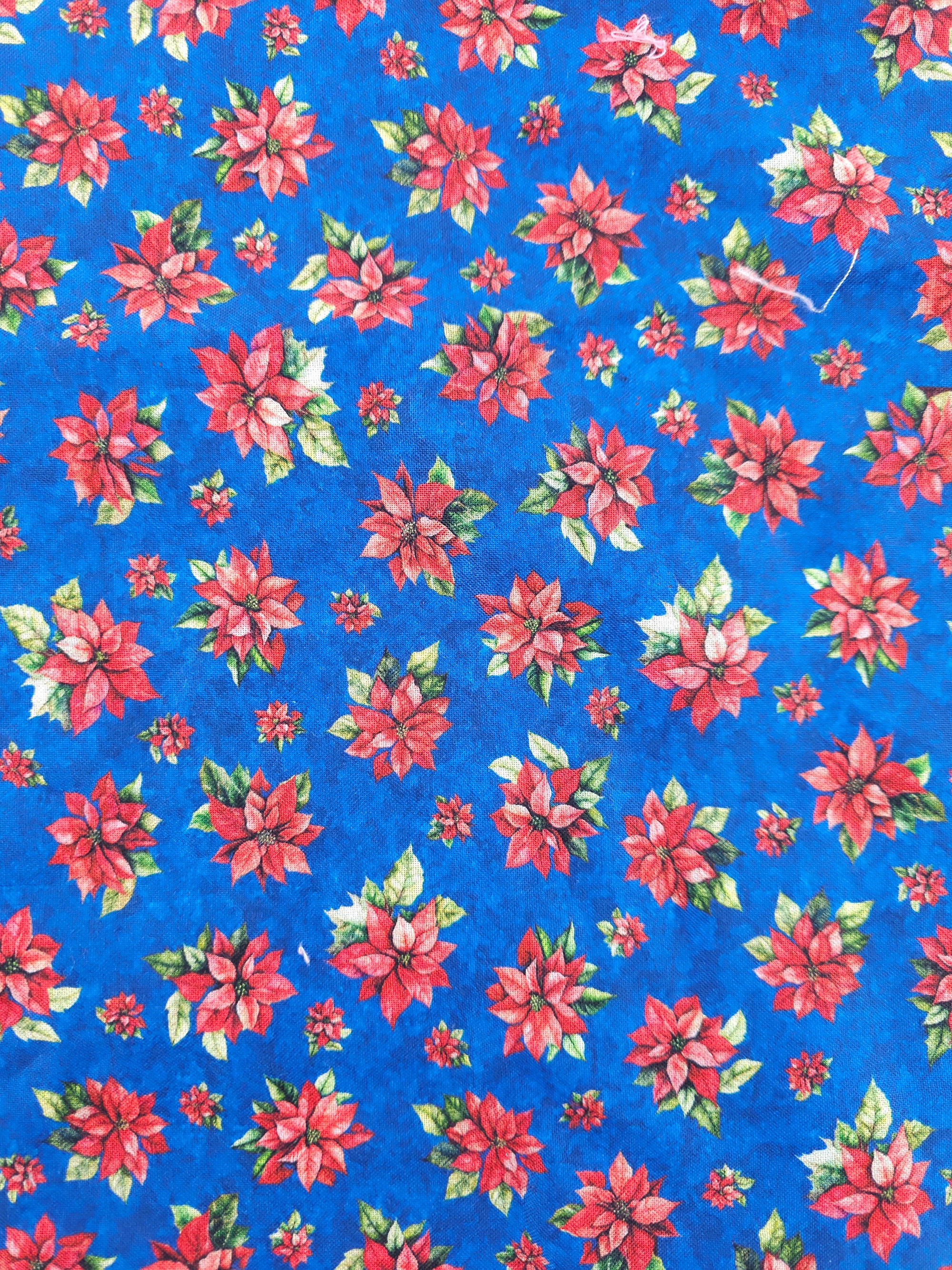 Blur Poinsettia Blooms Cotton - 2.4m Piece