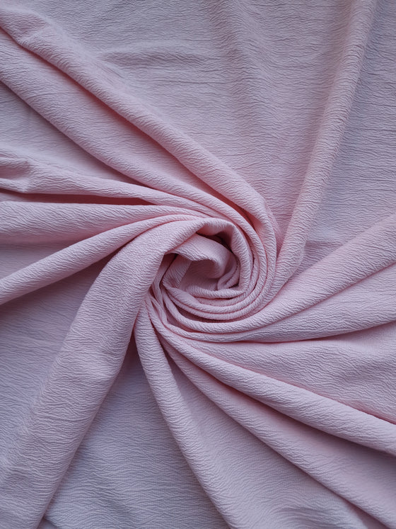 Powder Pink Crinkle Poly Elastane - 3.70m piece