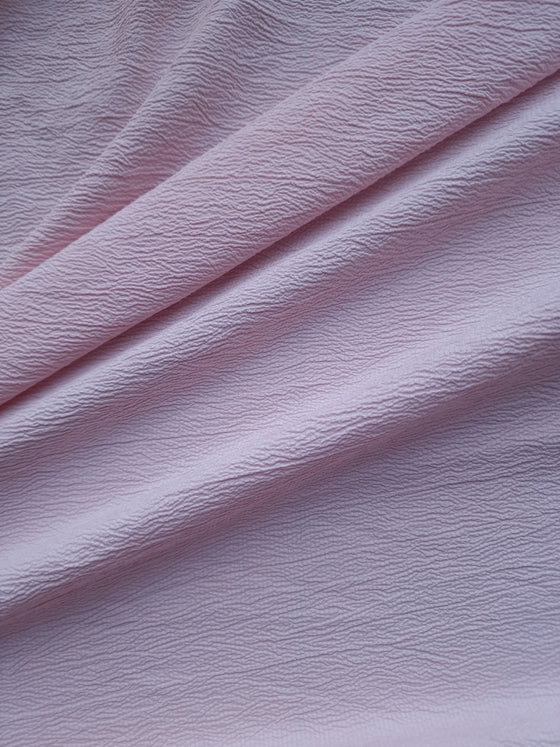 Powder Pink Crinkle Poly Elastane - 3.70m piece