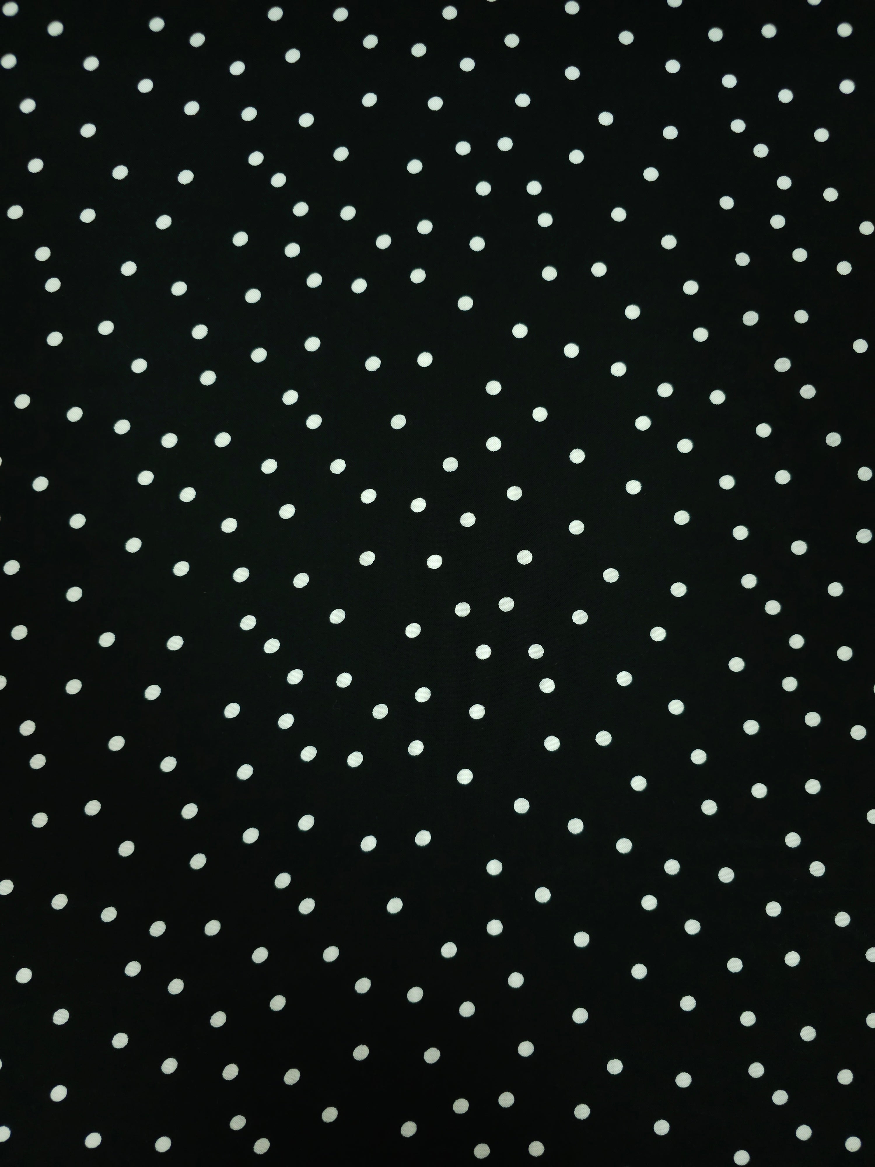 Black/White Polka Viscose Challis