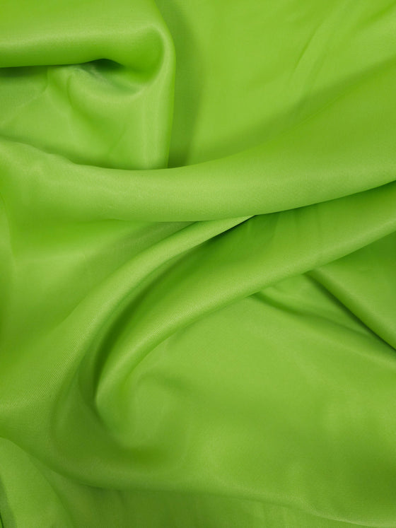 Lime Green Viscose Satin