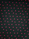 Pink/Black Heart Poly Satin