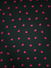 Pink/Black Heart Poly Satin