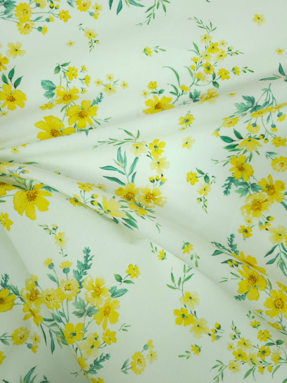 Yellow/White Floral Organic Cotton