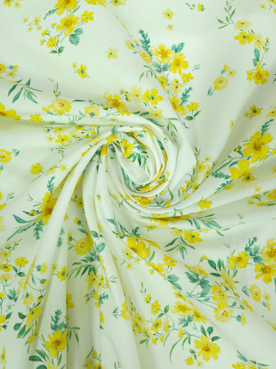 Yellow/White Floral Organic Cotton