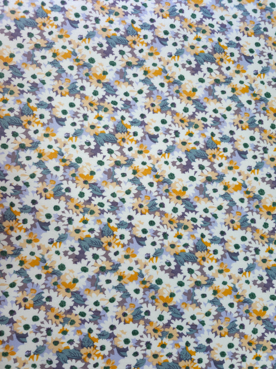 Vintage Floral Poly Viscose Blend