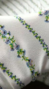 Stripe Floral Viscose Jersey