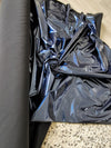 Dark Blue Foil-look PU Leather