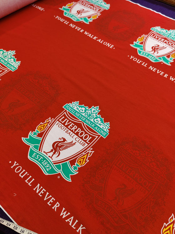 Liverpool Football Club Fabric - 60" - 100% Cotton