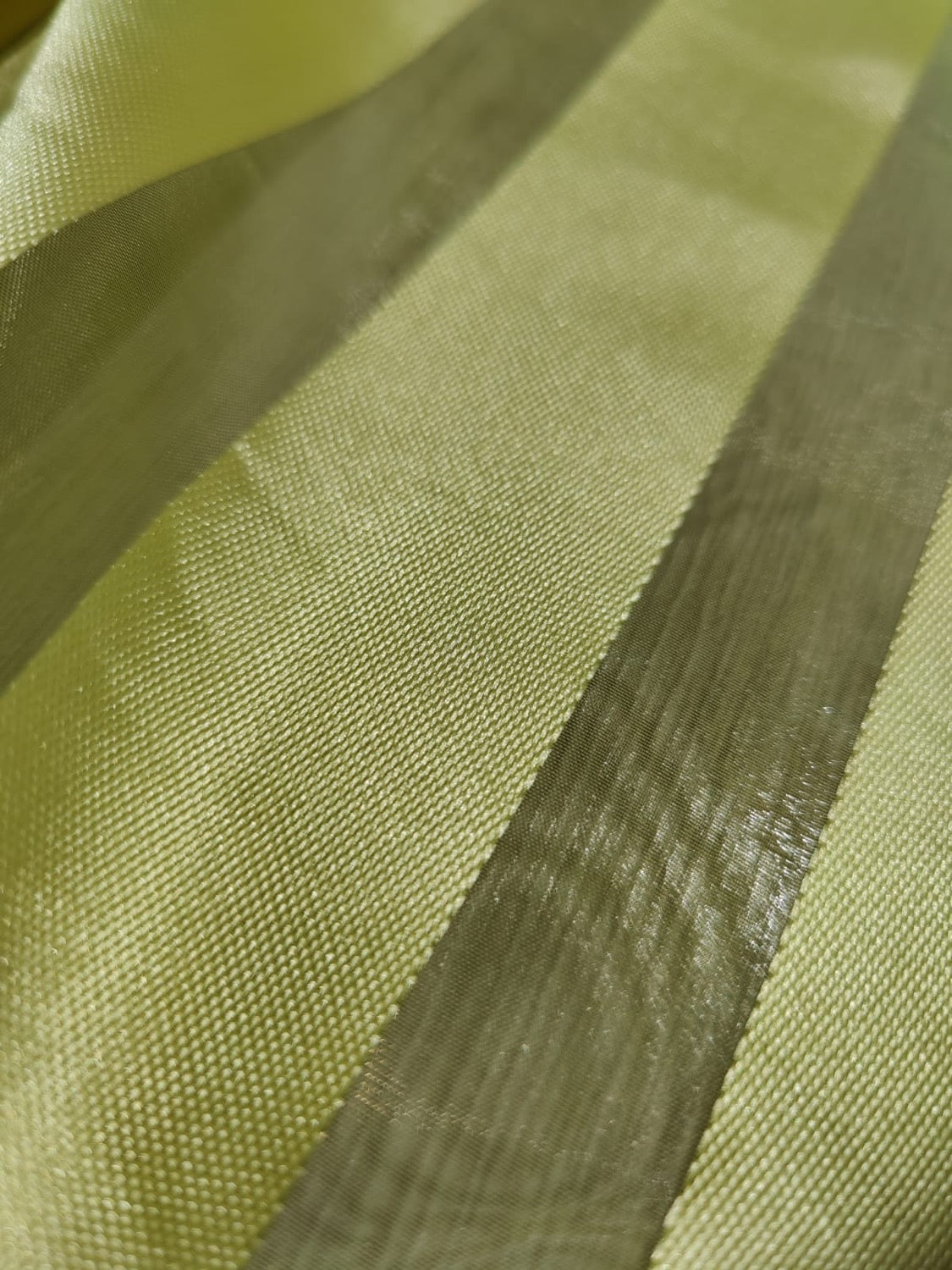 Striped Burnout Acetate-Organza Yellow