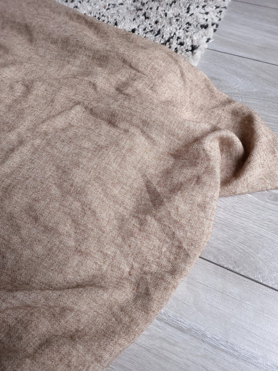 Sandy Beige Viscose Wool